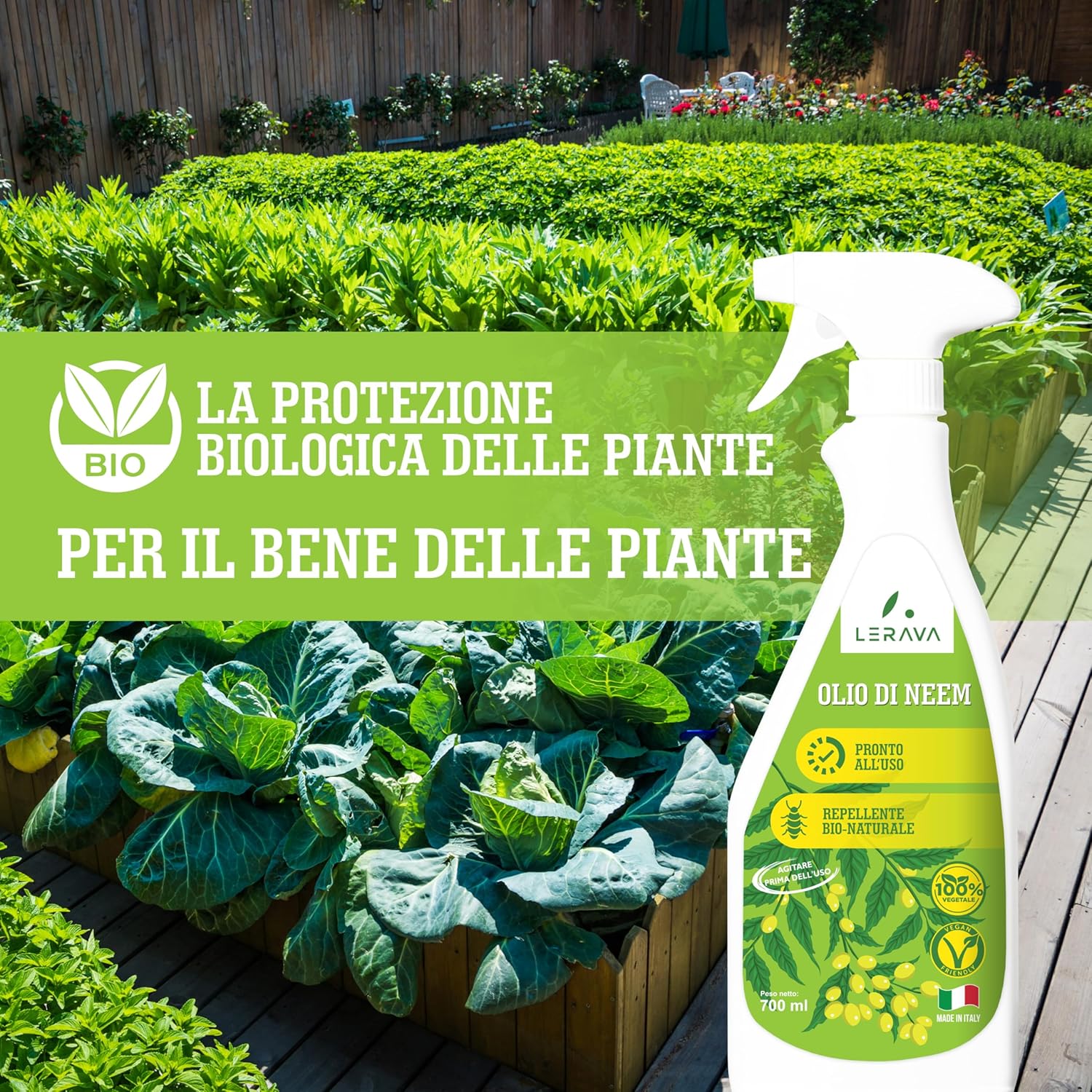 Lerava® Olio di Neem Spray Pronto all’Uso 700ml - immagine 3