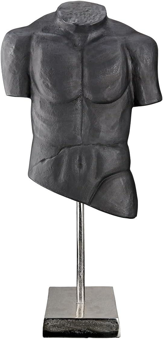 Casablanca Statuetta Decorativa in Alluminio 55cm, Antracite - immagine 1
