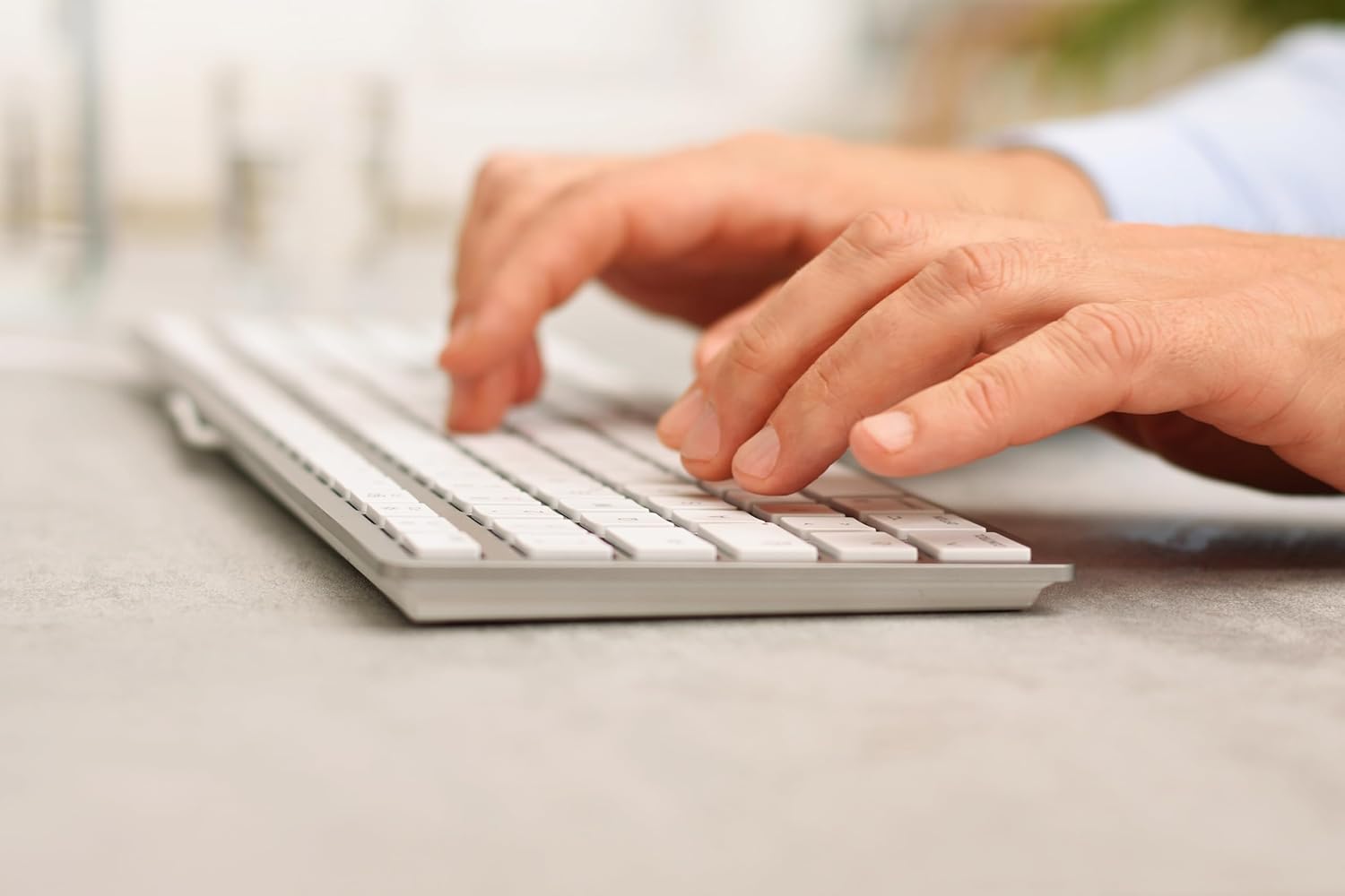 Cherry KC 6000 SLIM FOR MAC - Tastiera con filo, Bianco-Argento - immagine 6