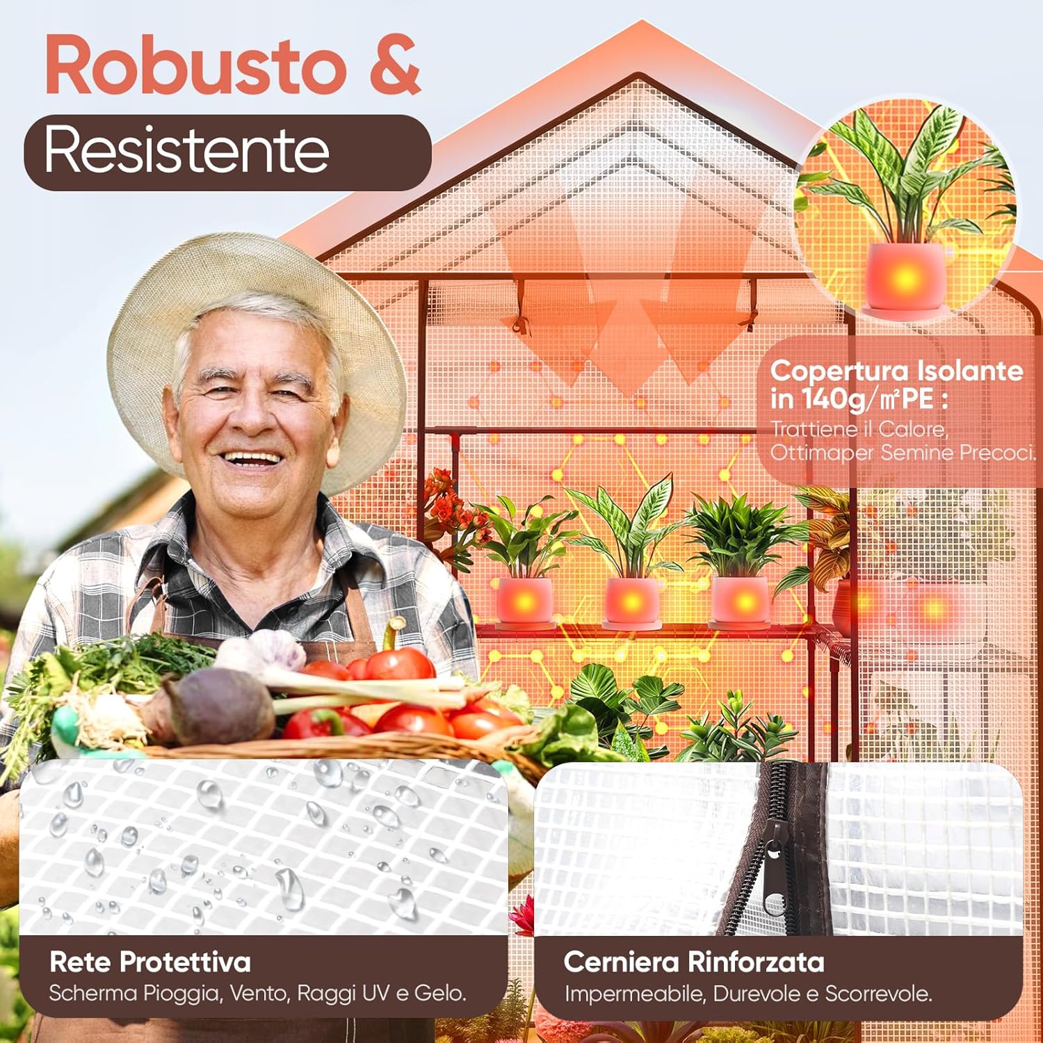 Sekey Serra da Giardino con 10 Ripiani, Bianca - immagine 4