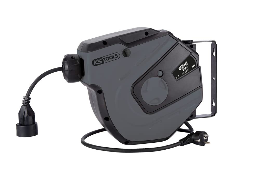Ks Tools 150.4317 - Avvolgicavo Elettrico da Parete 15m