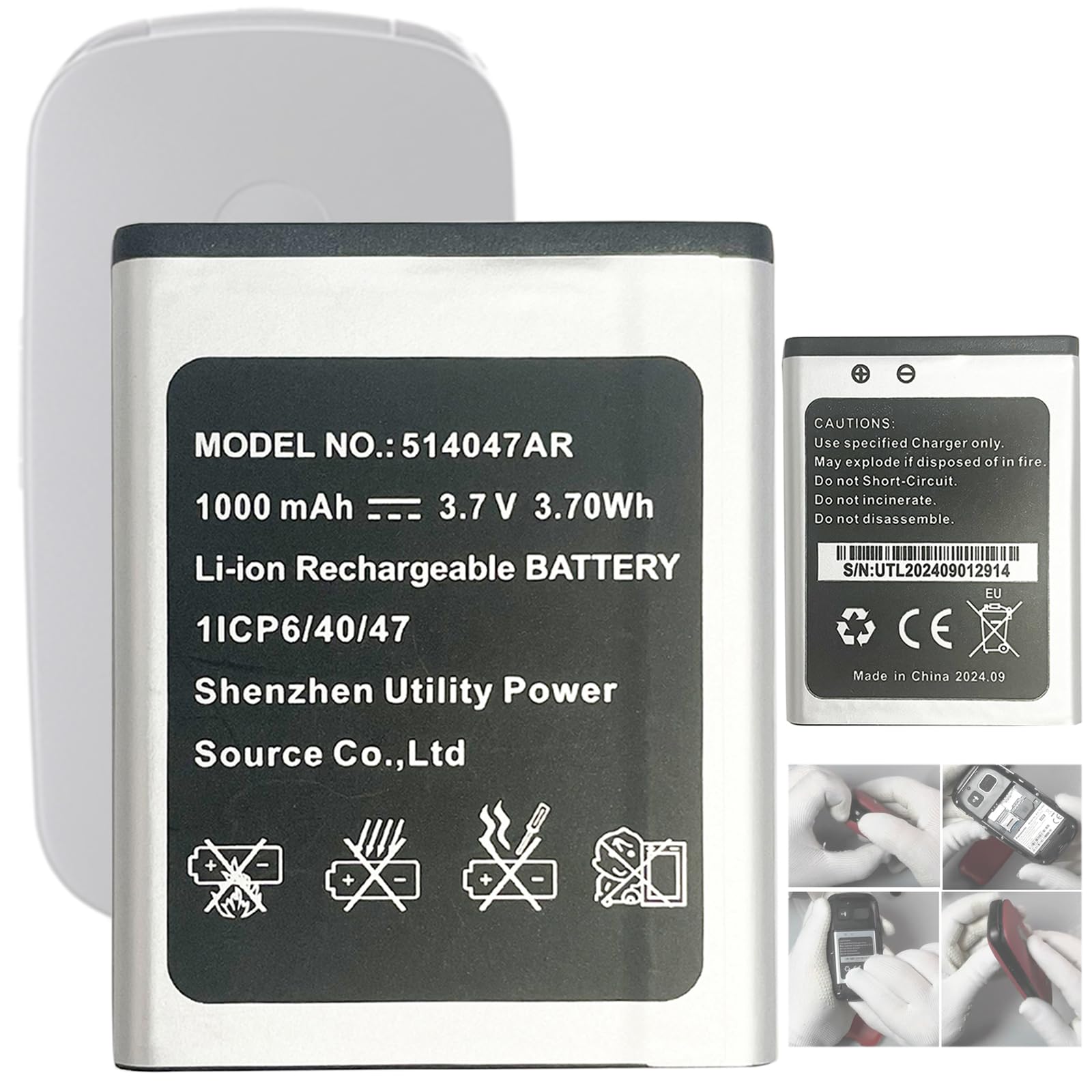 Aousavo Batteria di ricambio 514047AR