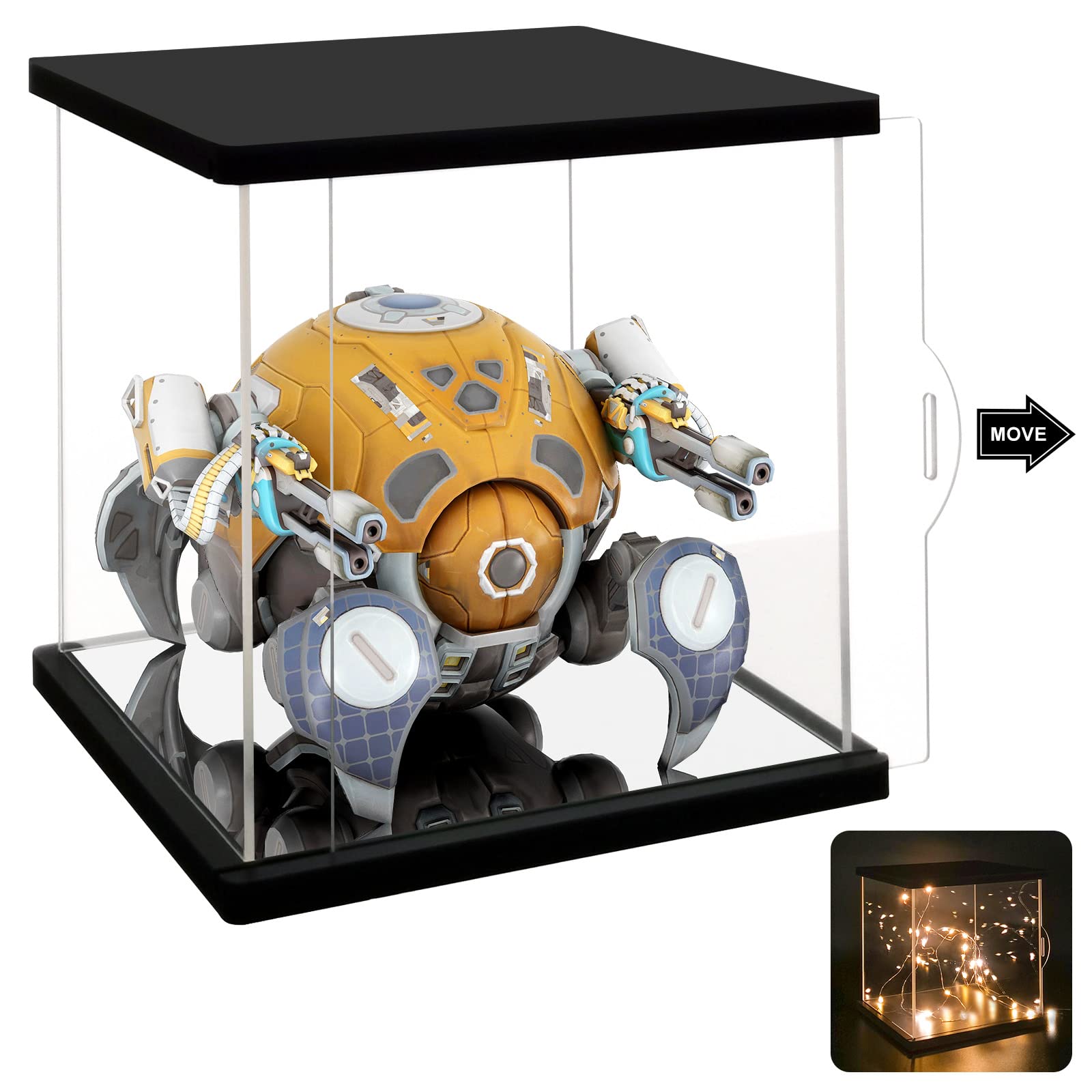 Nonemey Teca Plexiglass Vetrina in Acrilico con Luci