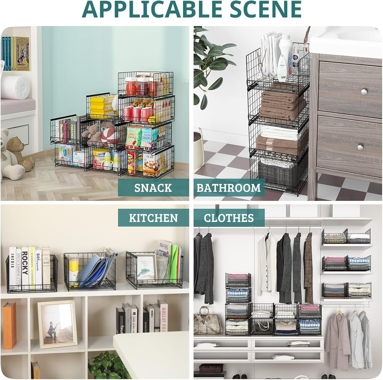 Wuciray Set 3 Cassetti Organizer Armadio Interno Rigido - immagine 4