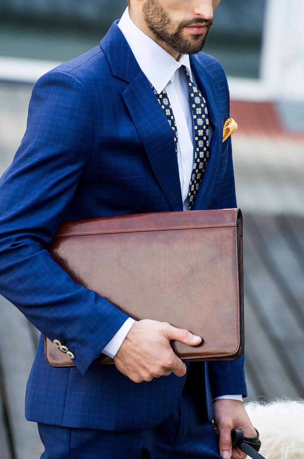 Time Resistance Cartella Portadocumenti A4 in Vera Pelle - immagine 5