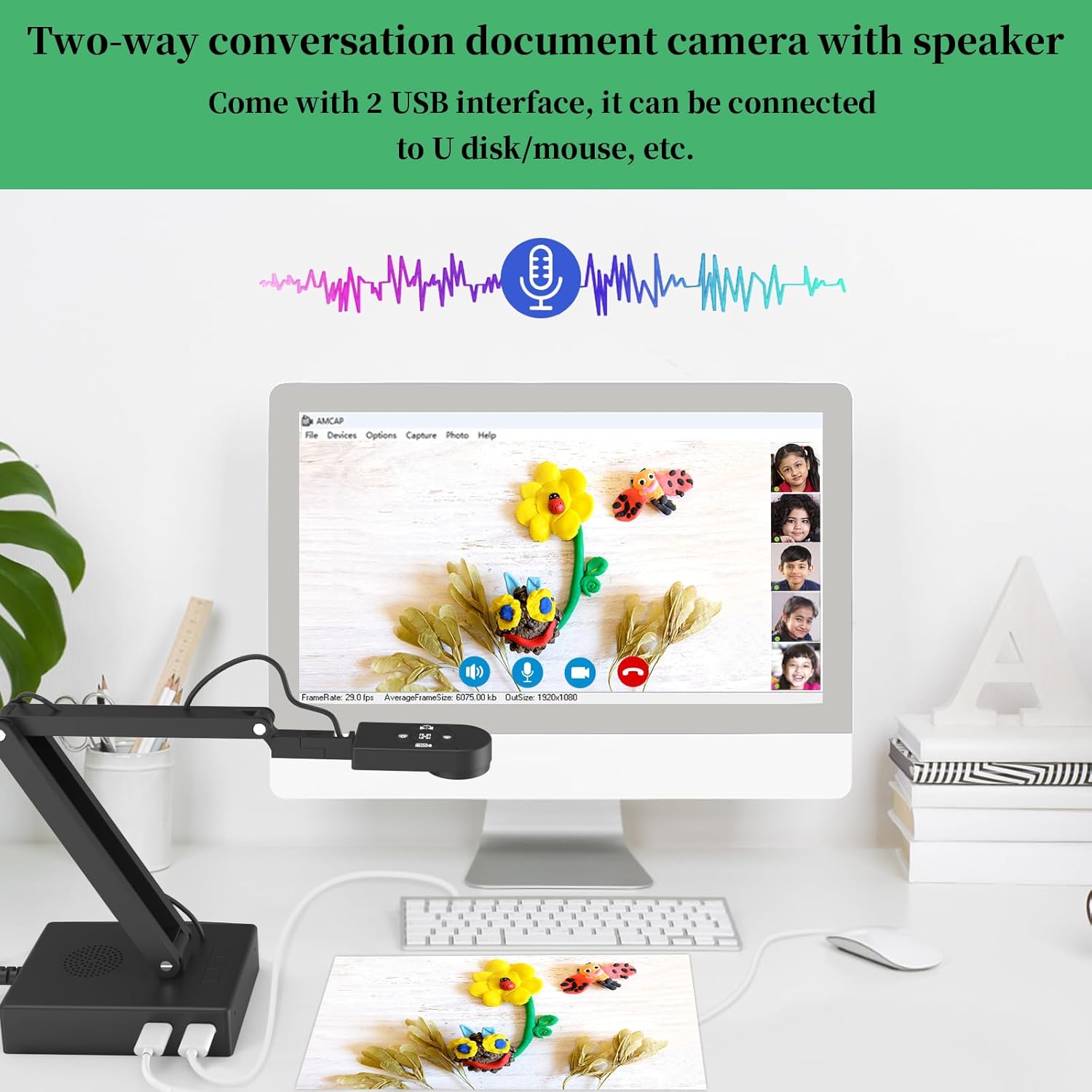 kitchbai - Telecamera per Documenti 12MP con Telecomando - immagine 4