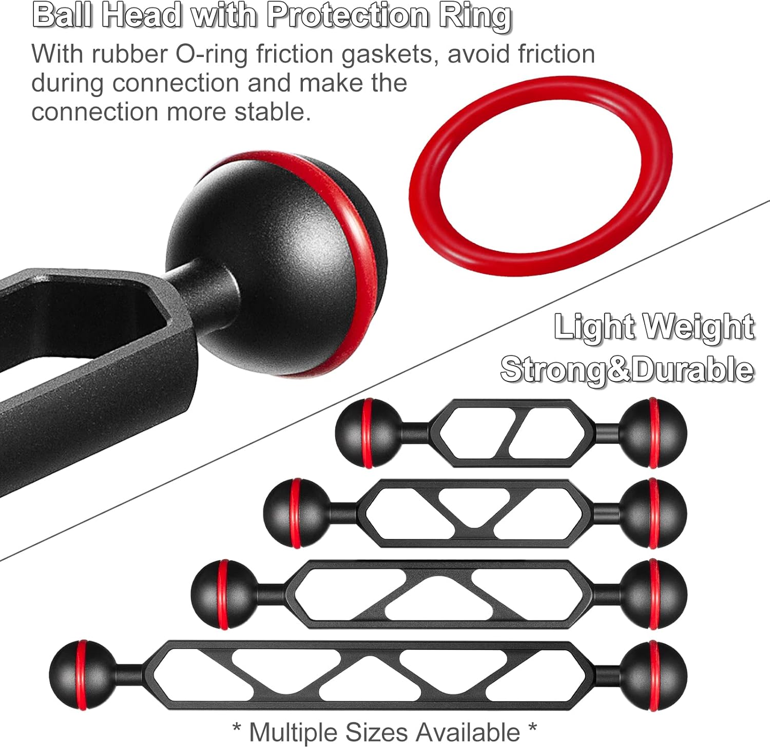 Minifocus Doppio Braccio a Sfera 2,5 cm Subacqueo - immagine 3