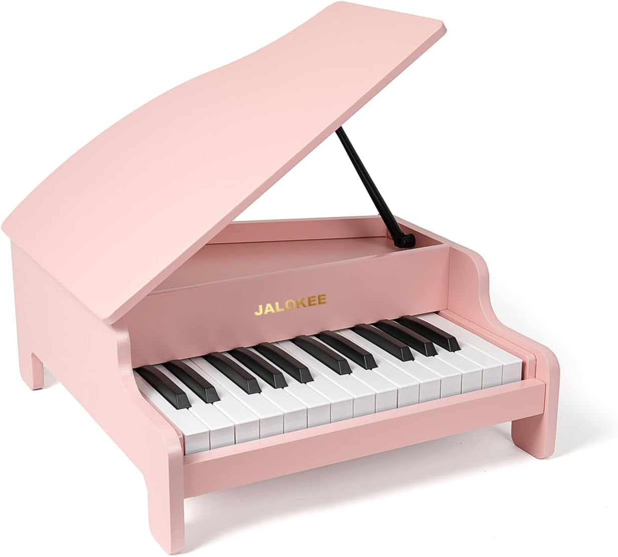 Pianoforte per bambini 25 tasti, strumento educativo in legno, Rosa - immagine 1
