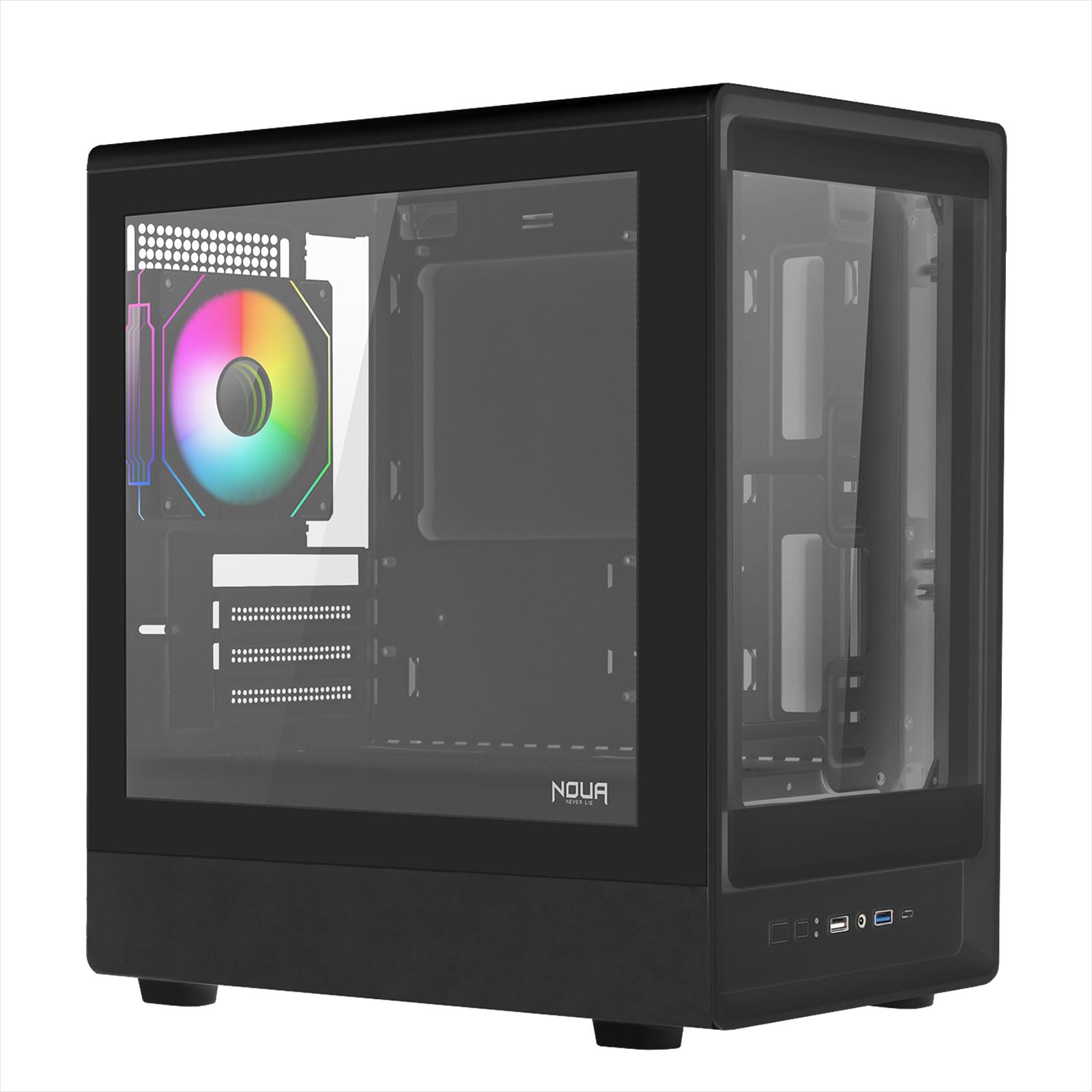 Noua Nexus PK100 - Case Gaming MicroATX Compatto, Nero