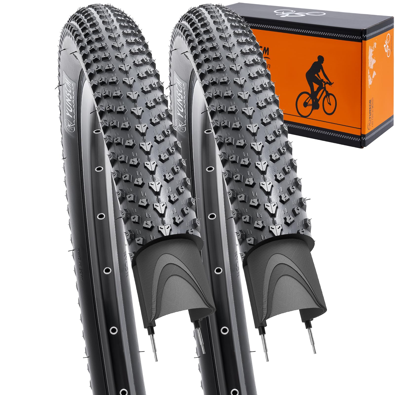 YUNSCM Pneumatici Bici 27.5x2.60 Leggeri (2 pezzi)