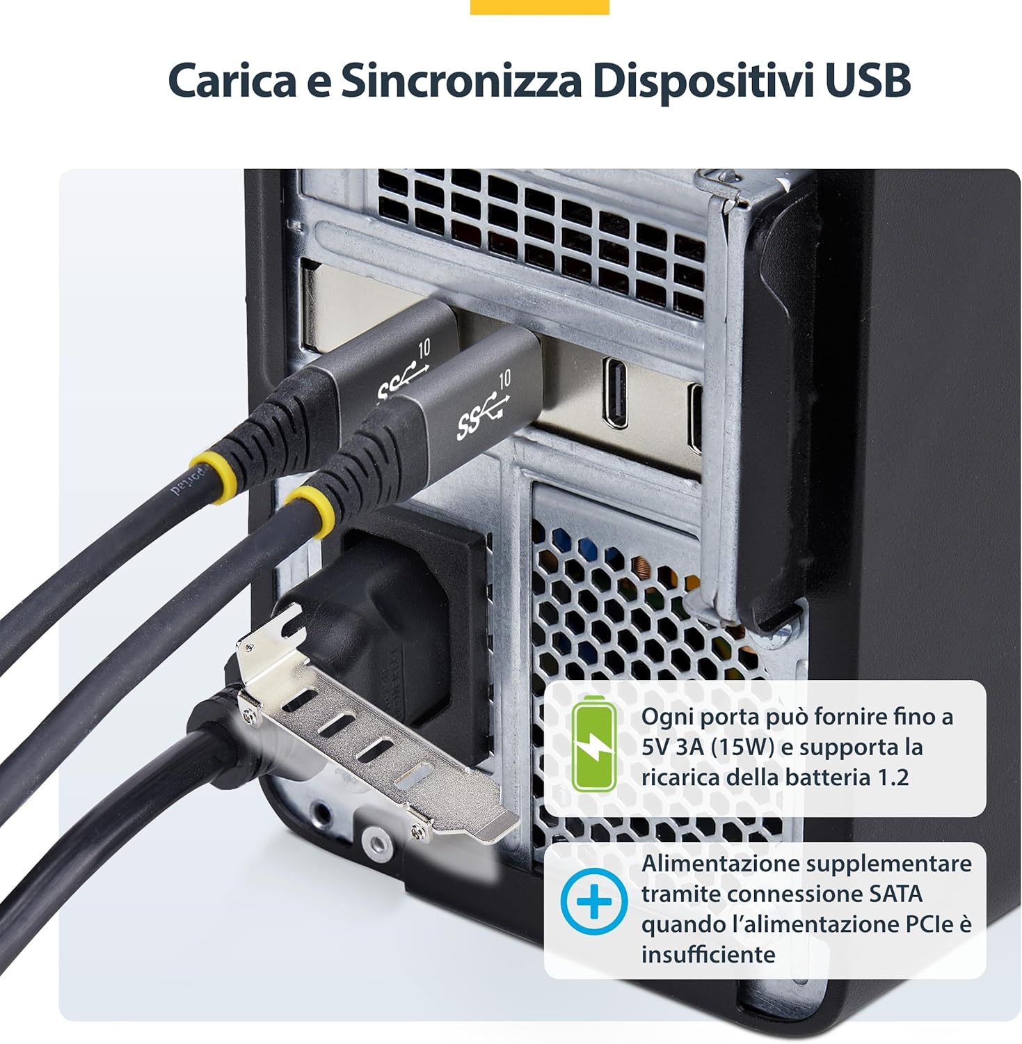 Startech.com Scheda PCIe USB-C a 4 Porte USB 3.2 10Gbps - immagine 6