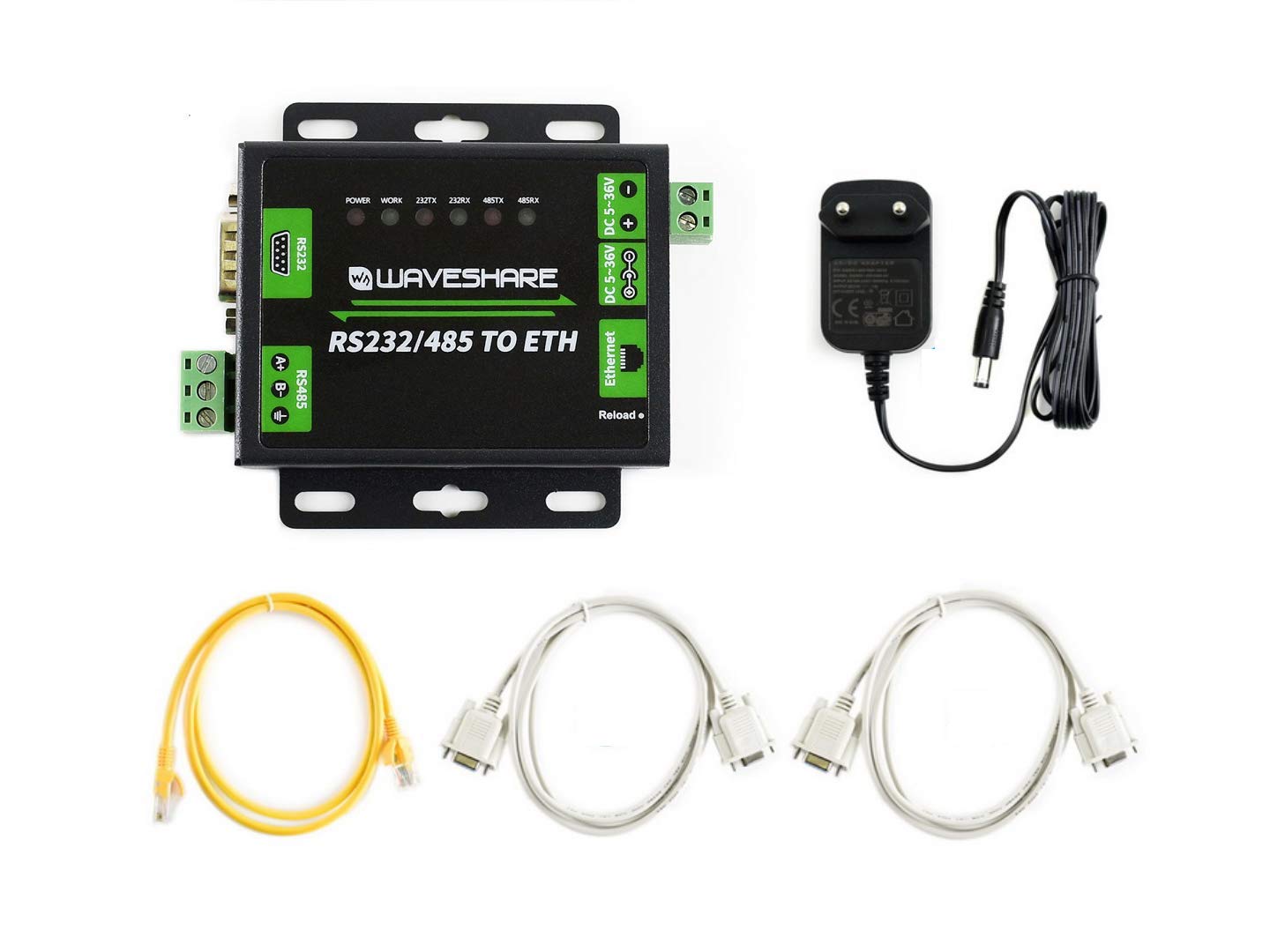 Ibest Convertitore Industriale RS232/RS485 a Ethernet