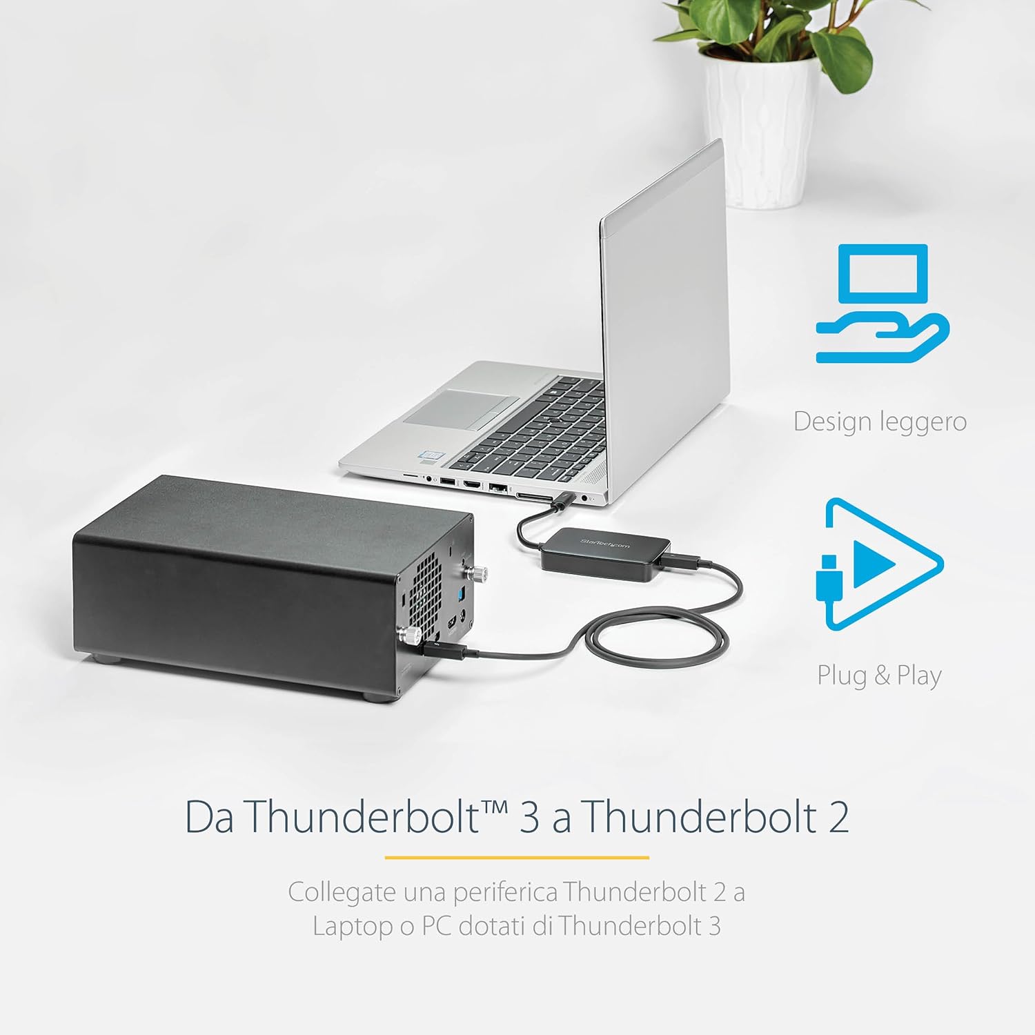 Startech.com Adattatore Thunderbolt 3 a Thunderbolt 2 - immagine 2