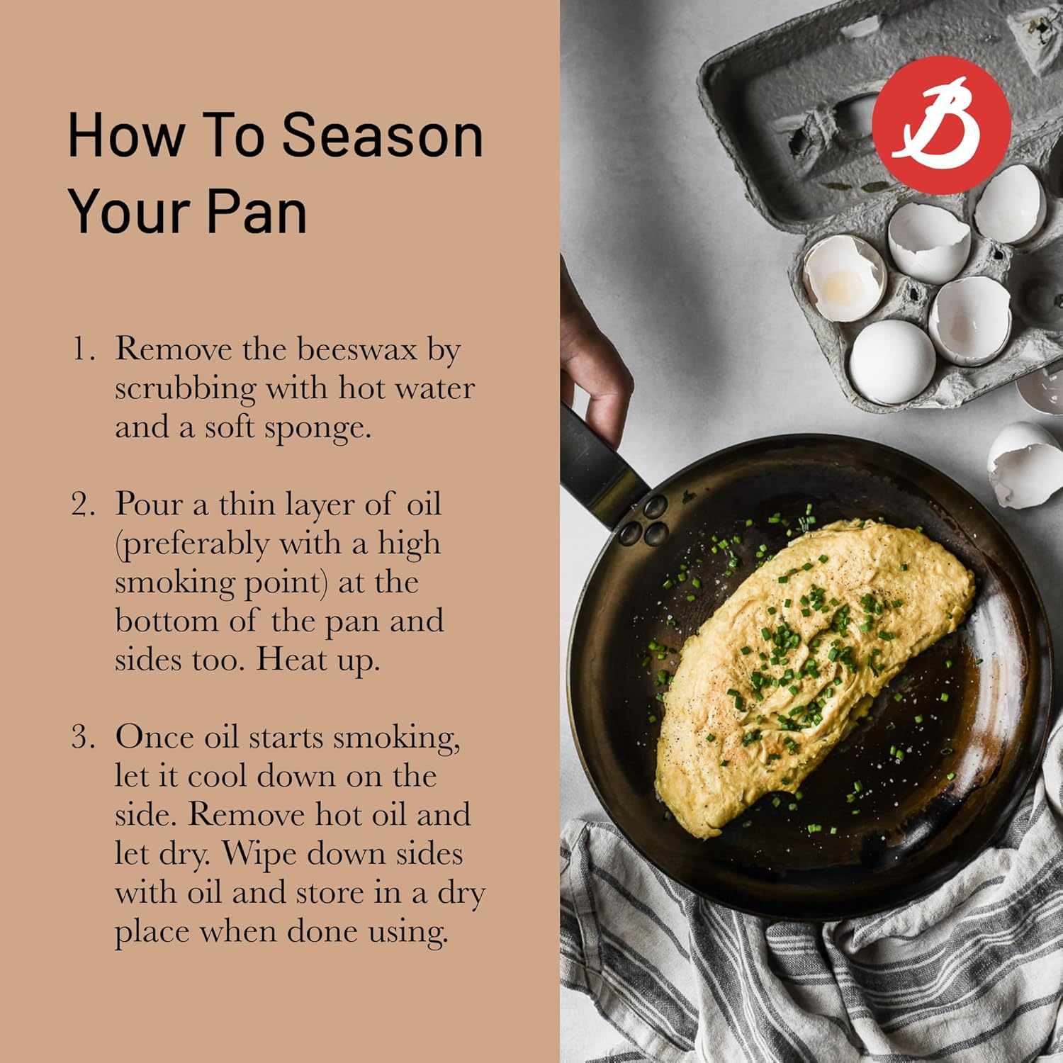 De Buyer Padella Profonda Mineral B Element 24 cm - immagine 5