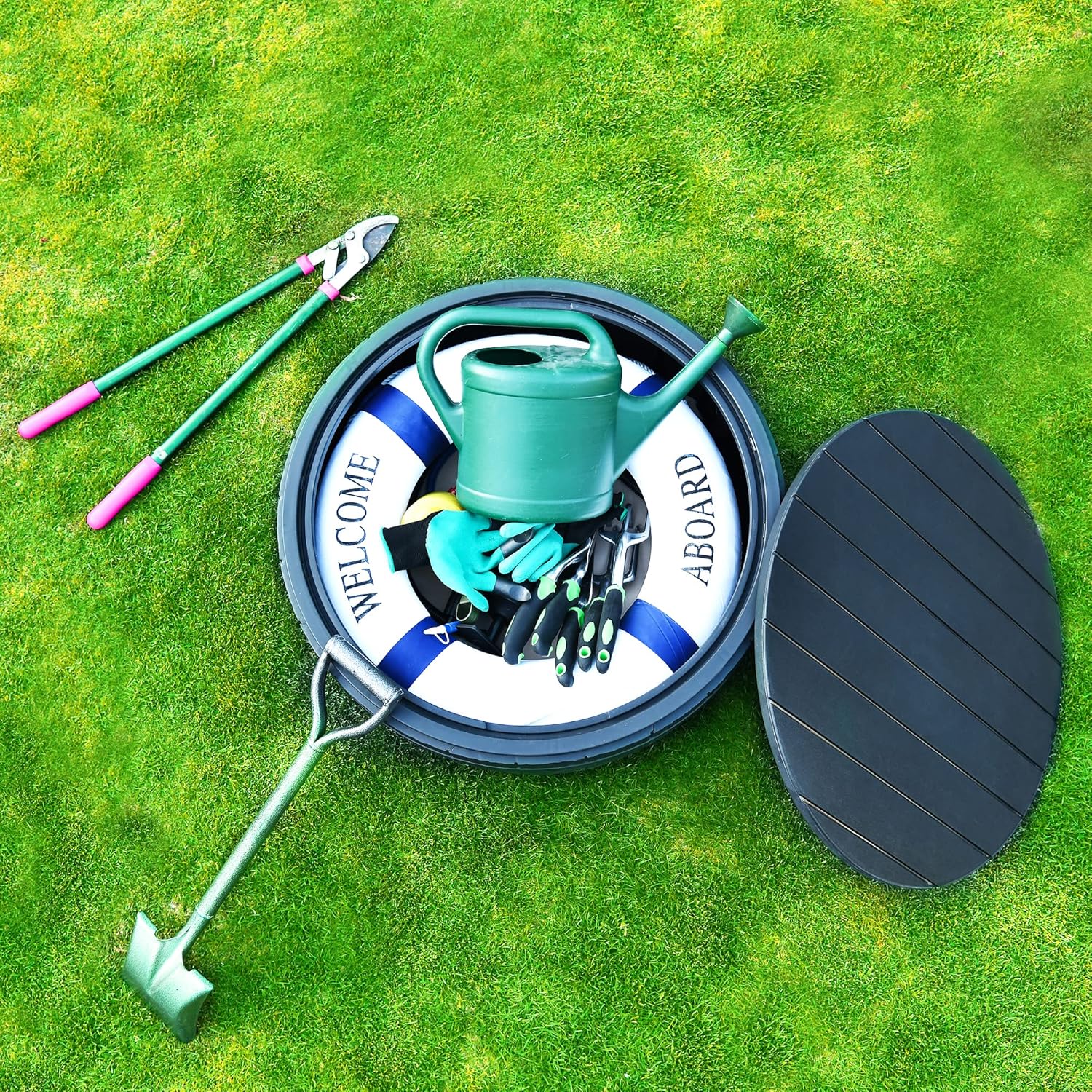 Yitahome Baule da Giardino 127L in Resina - immagine 3