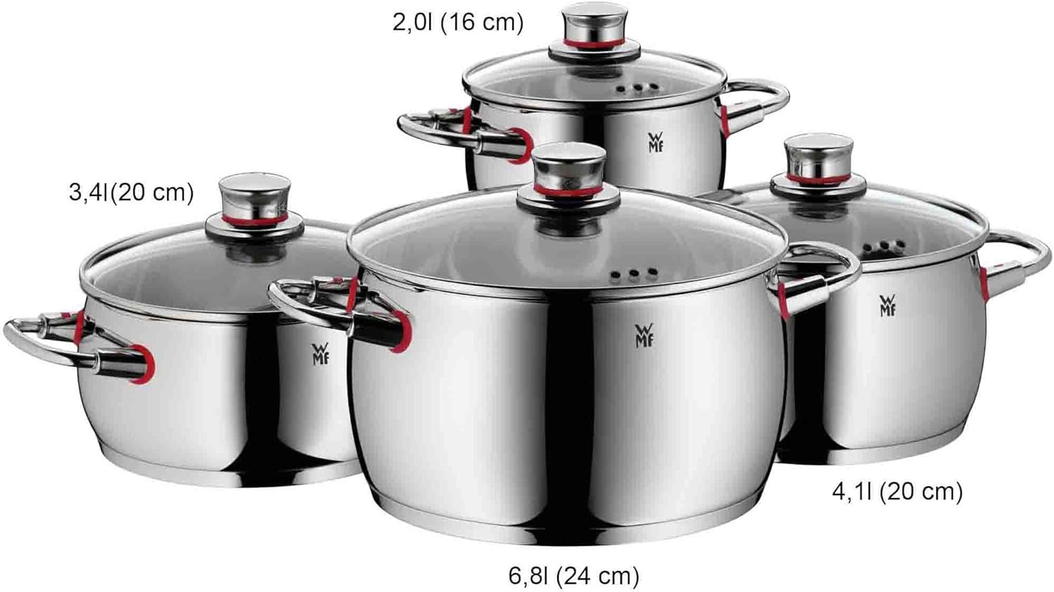 WMF Set Pentole 4 Pezzi Quality One Cool+ - immagine 3