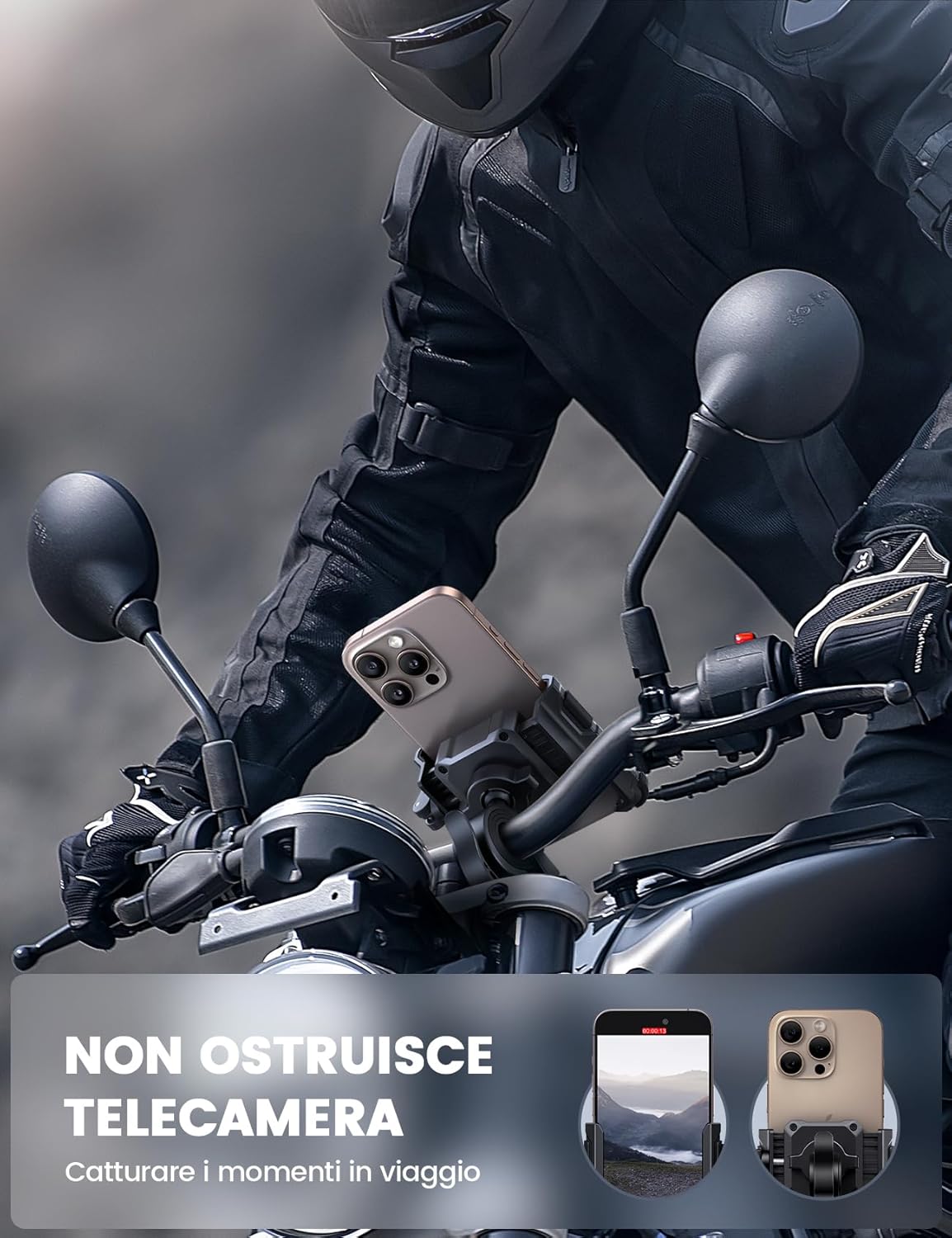 Lamicall Supporto Telefono Bicicletta 360° Rotazione - immagine 2