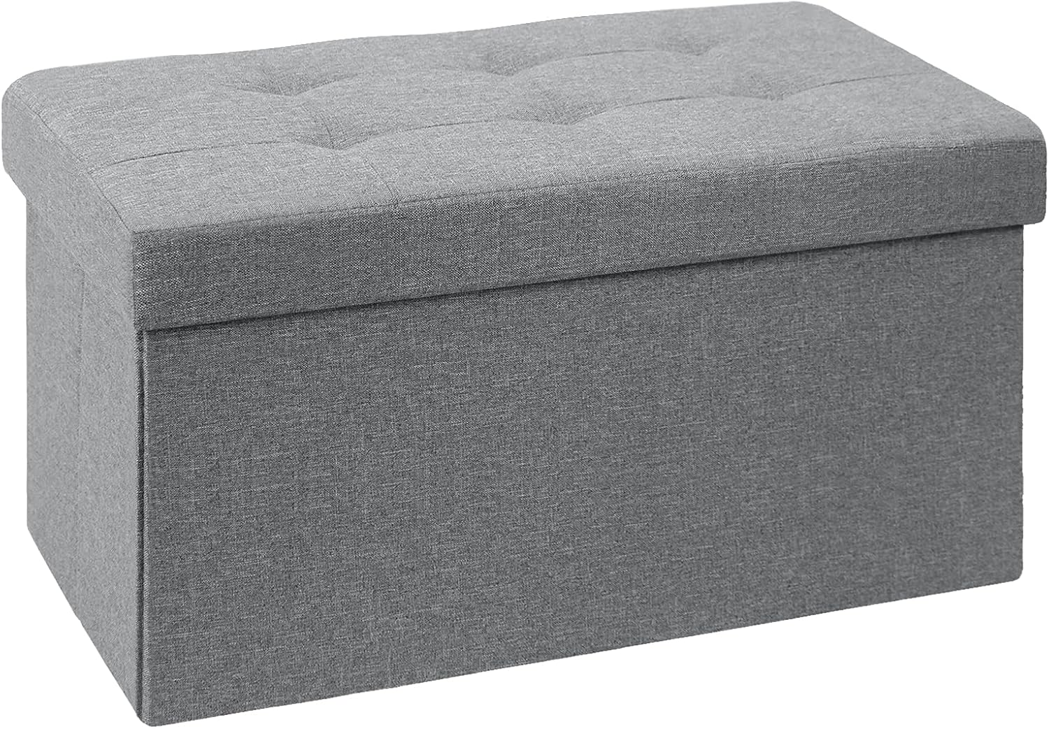 Brian & Dany Pouf Pieghevole Contenitore 76x38x38cm, Grigio