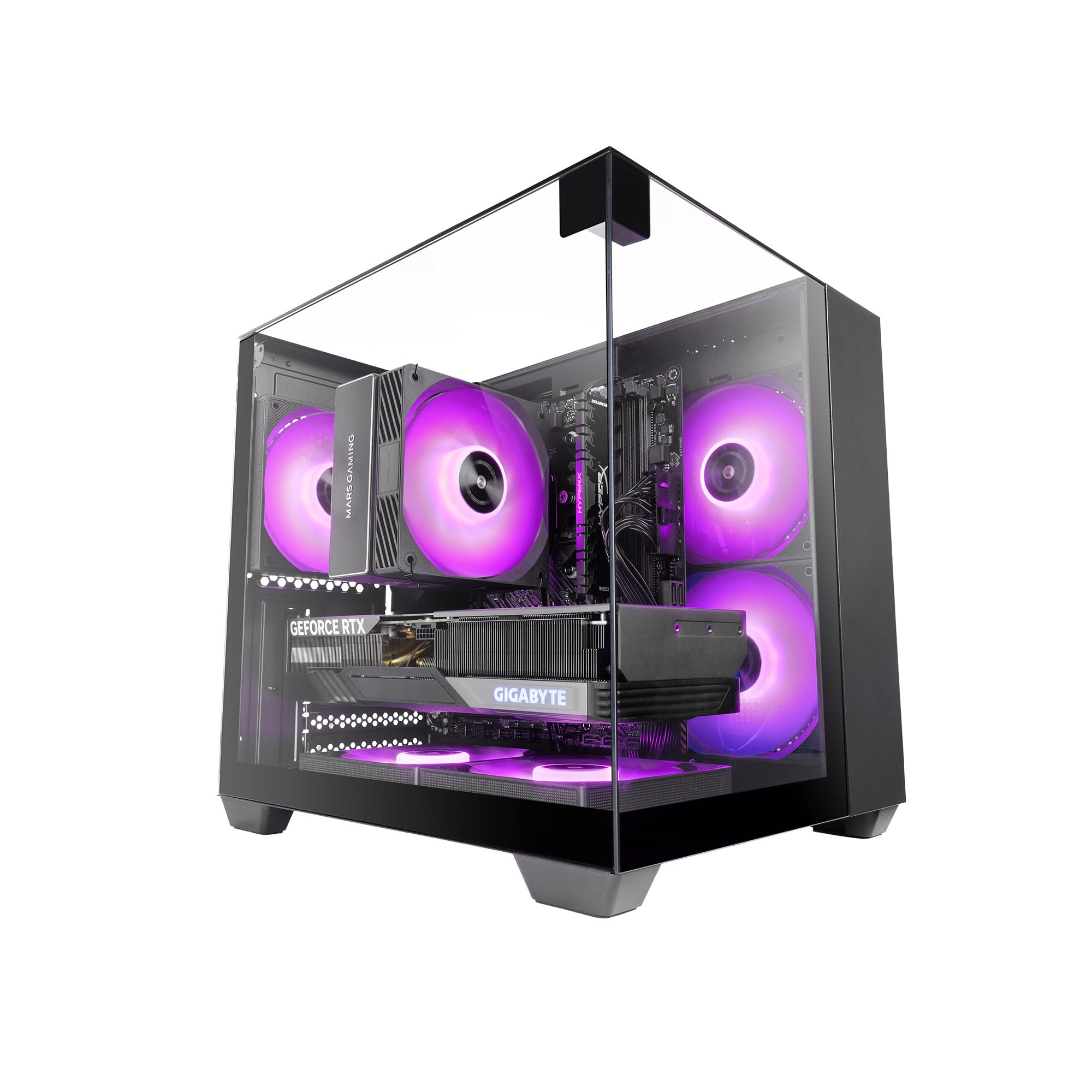 Mars Gaming MC-VISIONM - Case Gaming MicroATX, Nero
