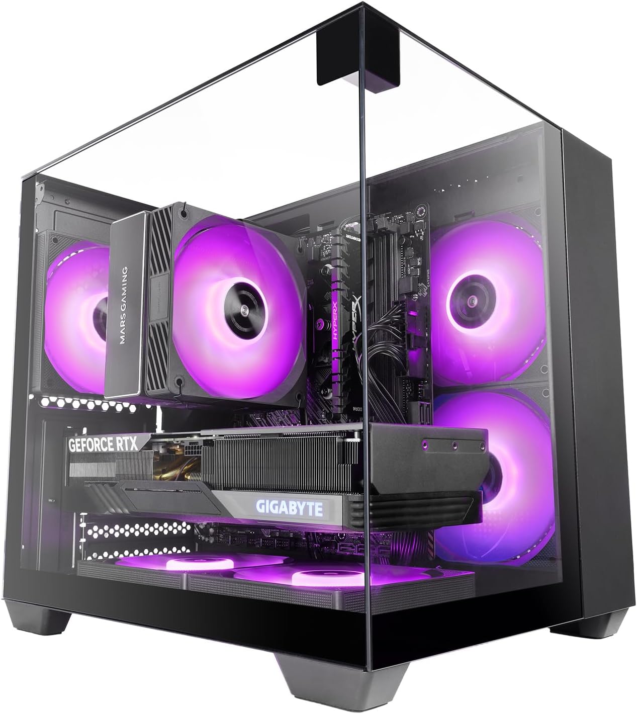 Mars Gaming MC-VISIONM - Case Gaming MicroATX, Nero - immagine 1