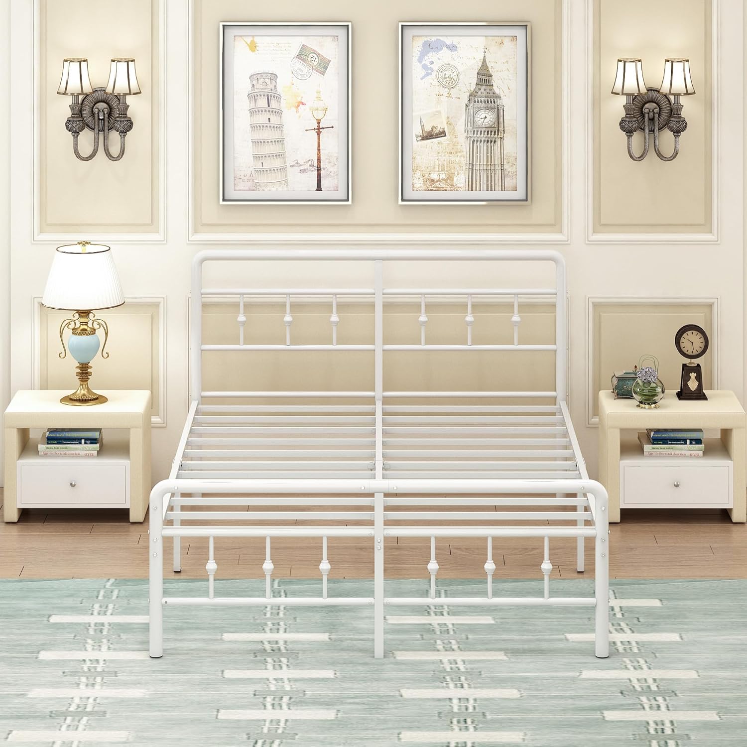 EMODA Letto in Metallo 180x200cm, Bianco - immagine 7