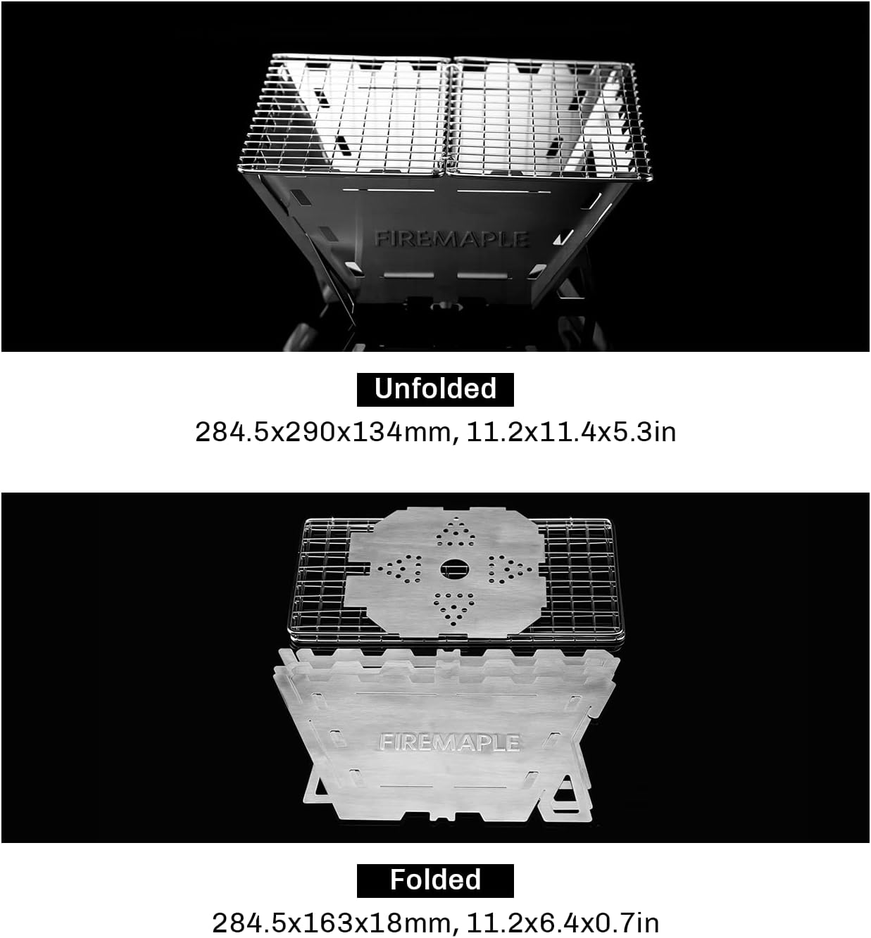 Fire-maple Stufa a Legna Portatile 4 pezzi - immagine 3