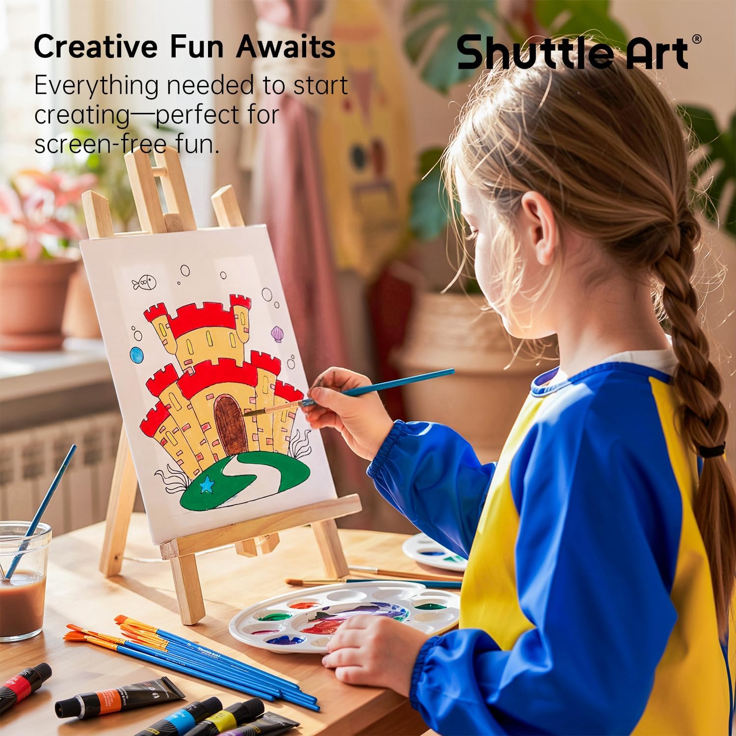 Pack 69 Kit Pittura Bambini con 30 Colori Acrilici - immagine 2