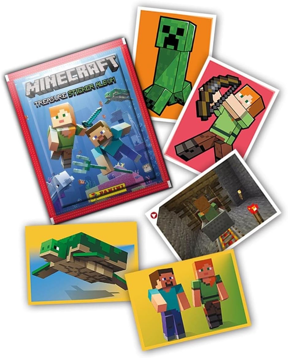 Panini Minecraft - Confezione 50 Adesivi Multicolore - immagine 2