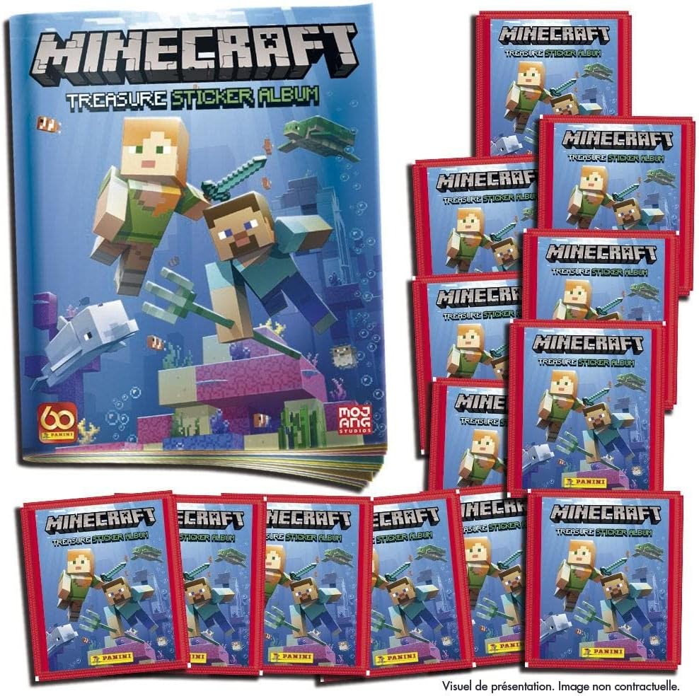 Panini Minecraft - Confezione 50 Adesivi Multicolore - immagine 6