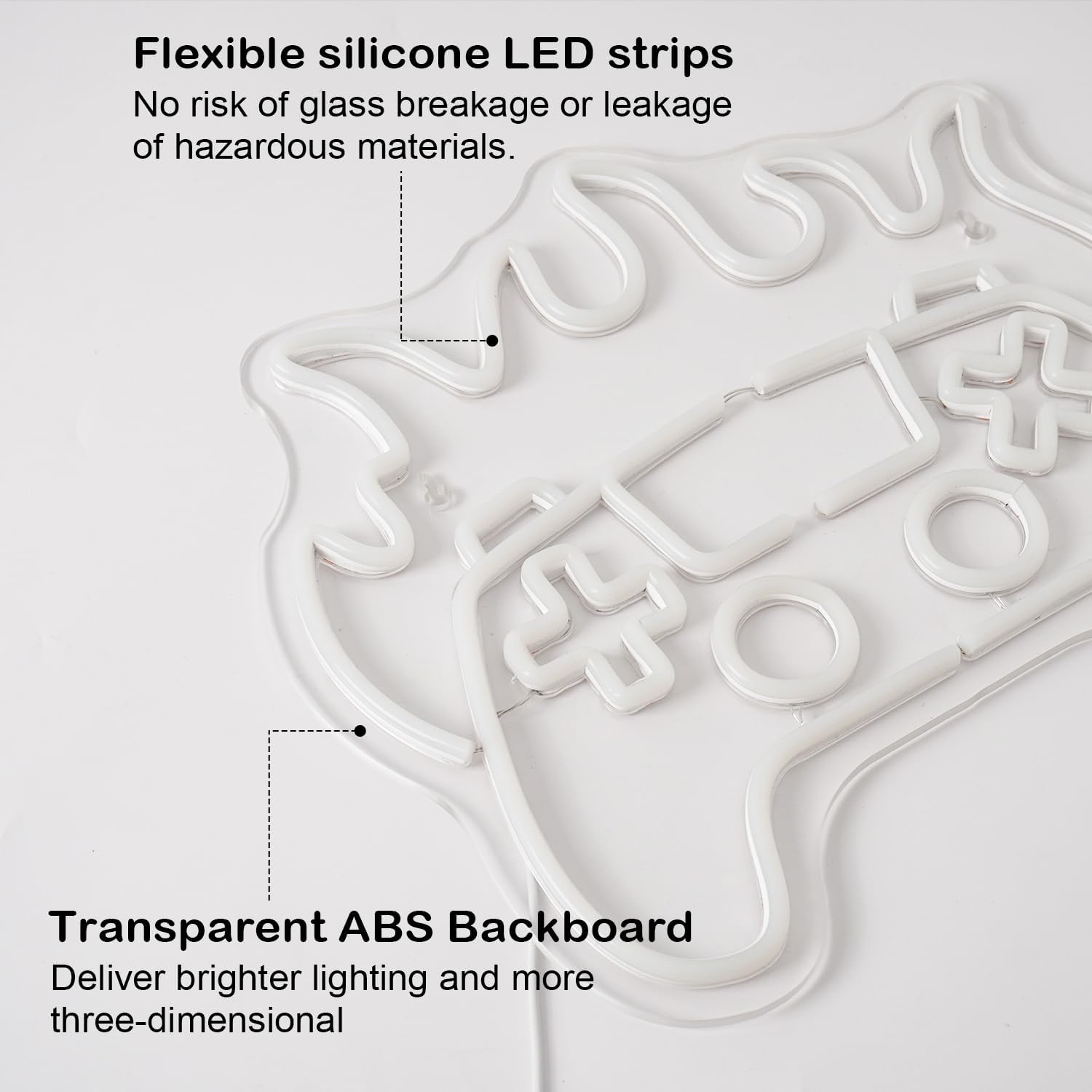 Insegna Neon Gaming Fire LED Dimmerabile USB - immagine 2