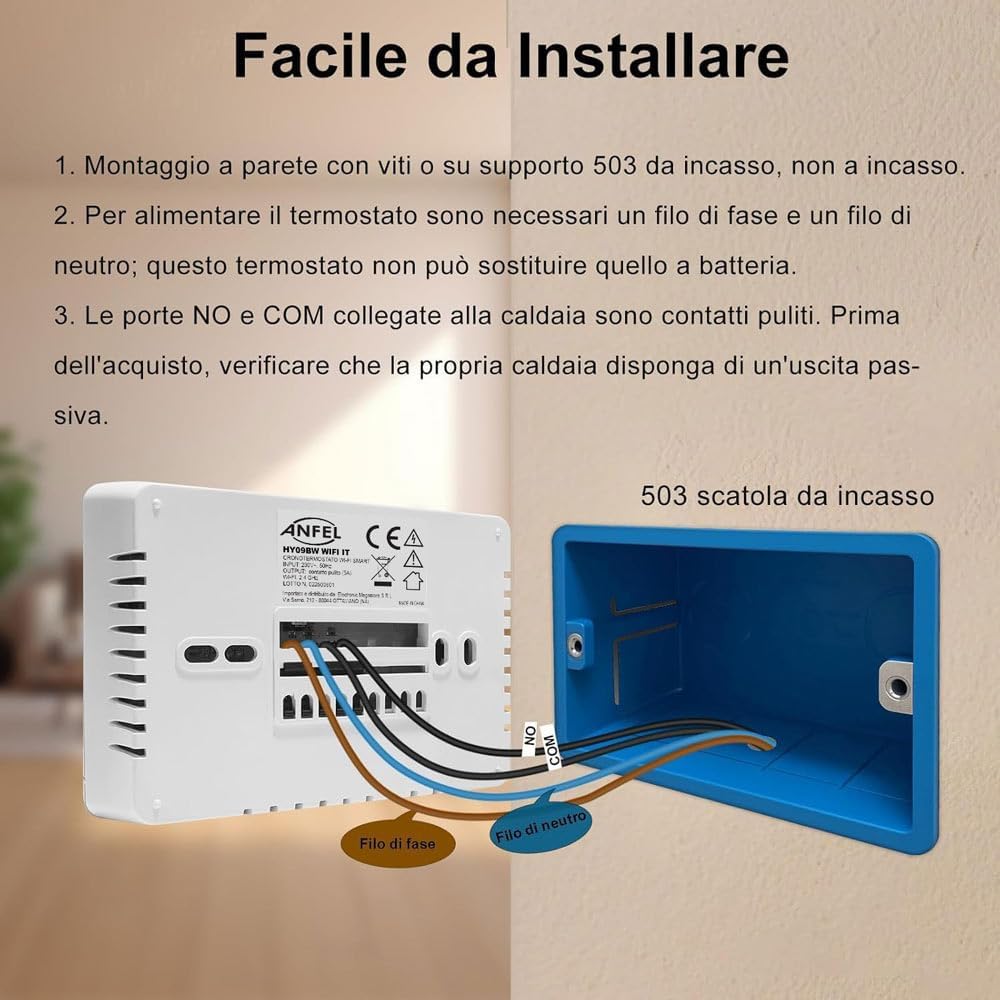 CRONOTERMOSTATO WIFI Programmabile Smart - immagine 5