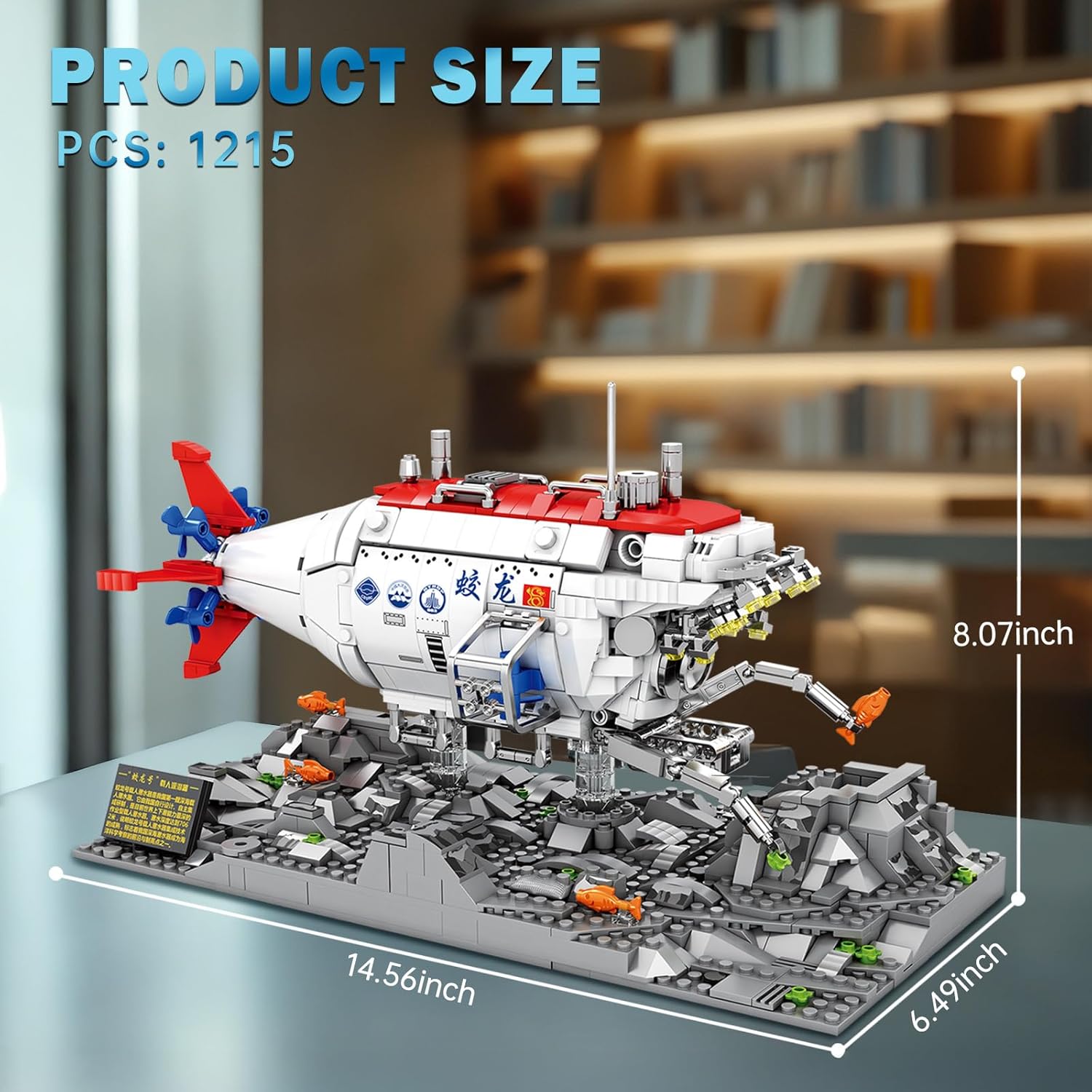 Reobrix Sottomarino Jiaolong Militare con Luci - immagine 5