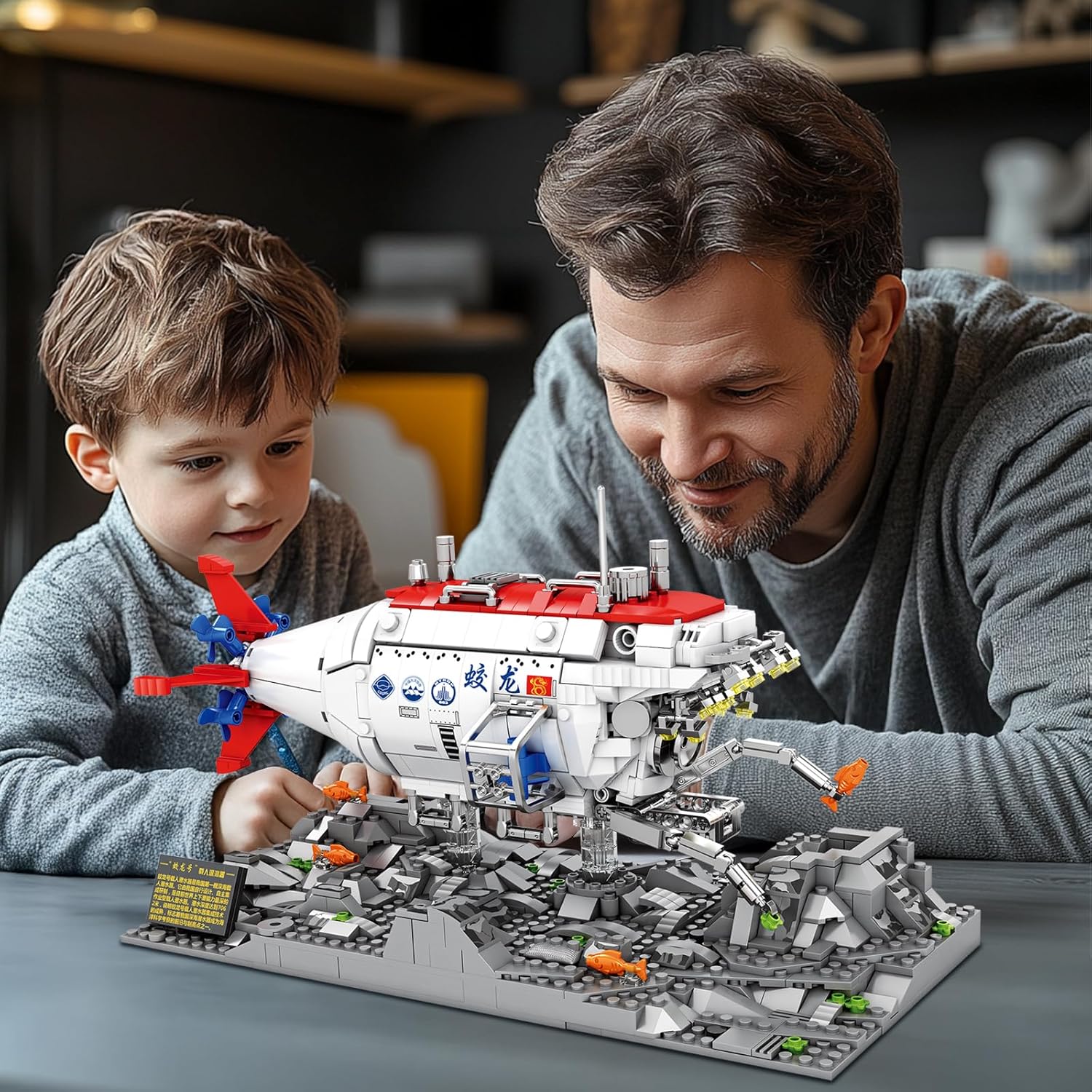 Reobrix Sottomarino Jiaolong Militare con Luci - immagine 6