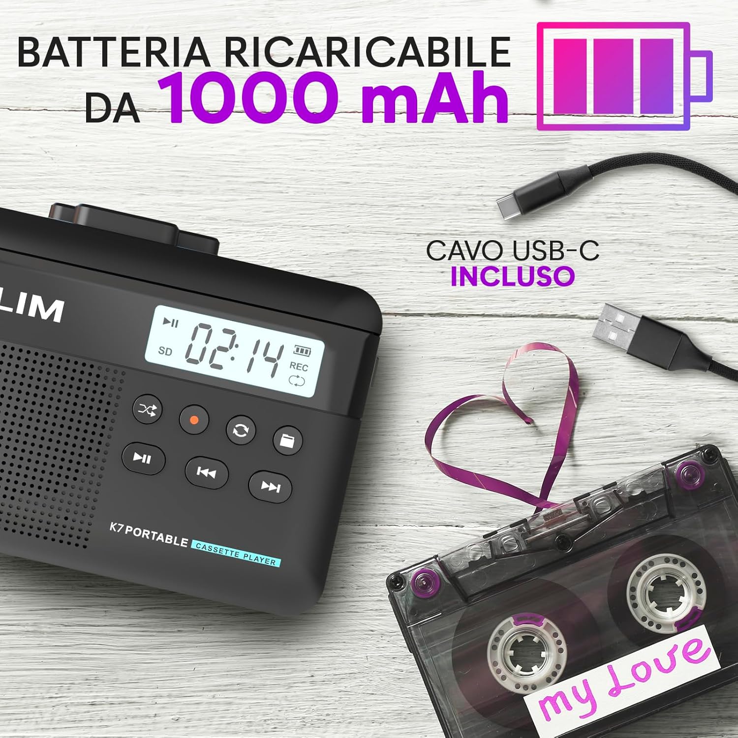 Walkman Cassette Player con Convertitore MP3 - immagine 5