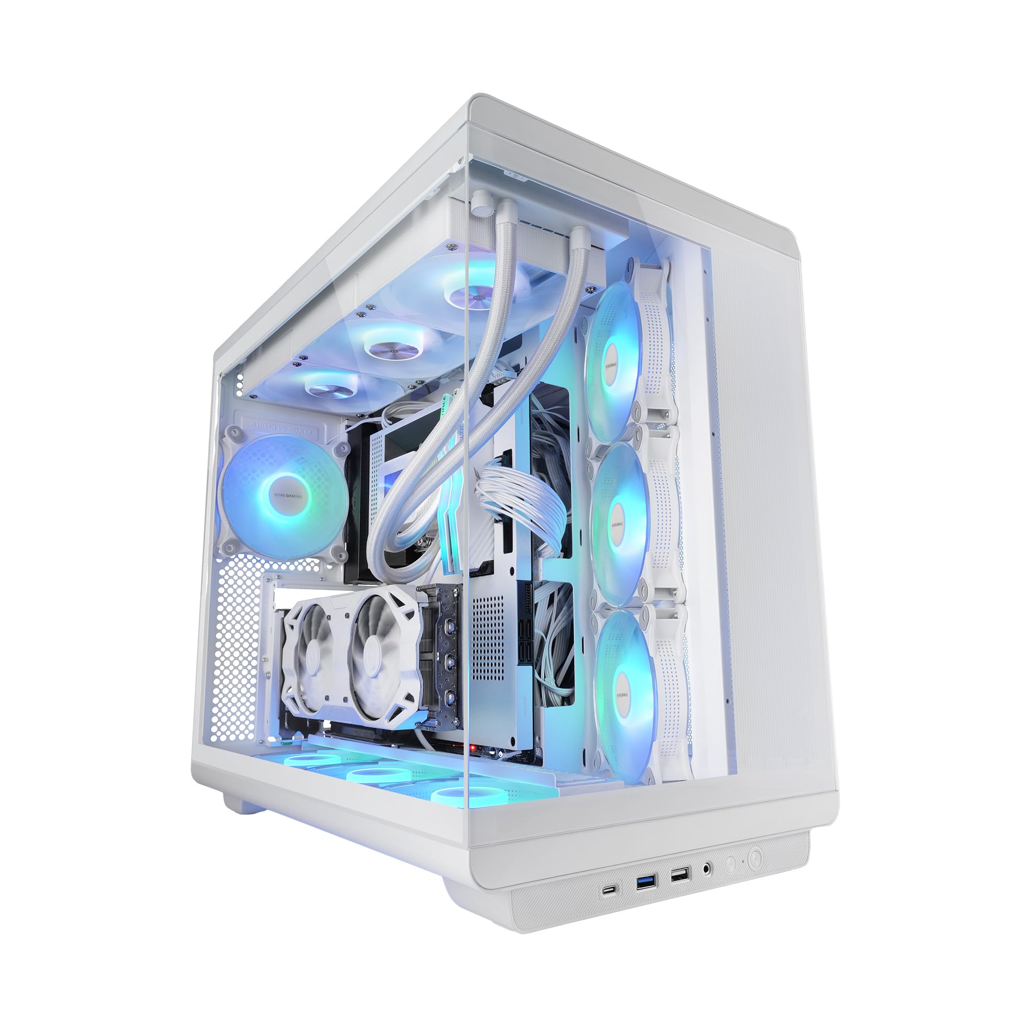 Mars Gaming MC-REV - Case Gaming ATX, Bianco