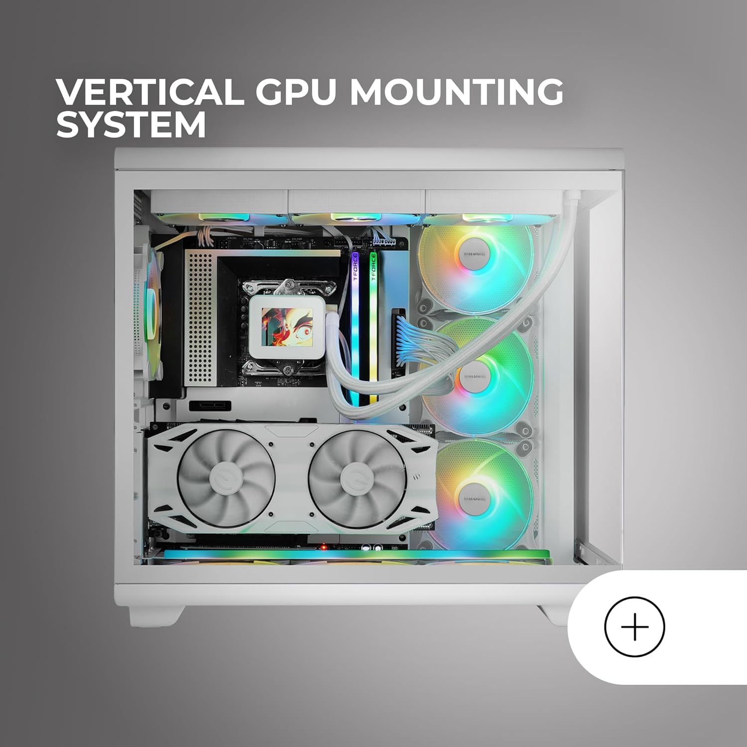 Mars Gaming MC-REV - Case Gaming ATX, Bianco - immagine 5