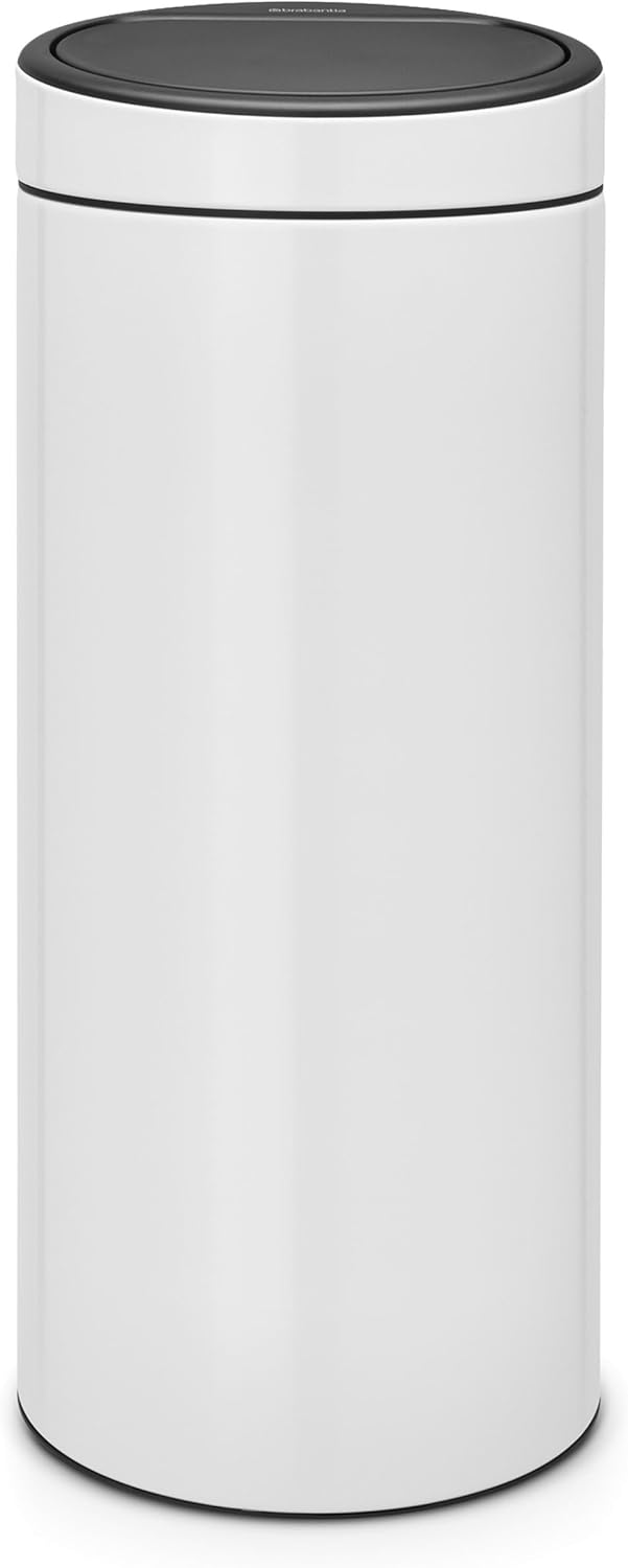 Brabantia Touch Bin New Pattumiera, Metallo, Bianco, 30 litri - immagine 2