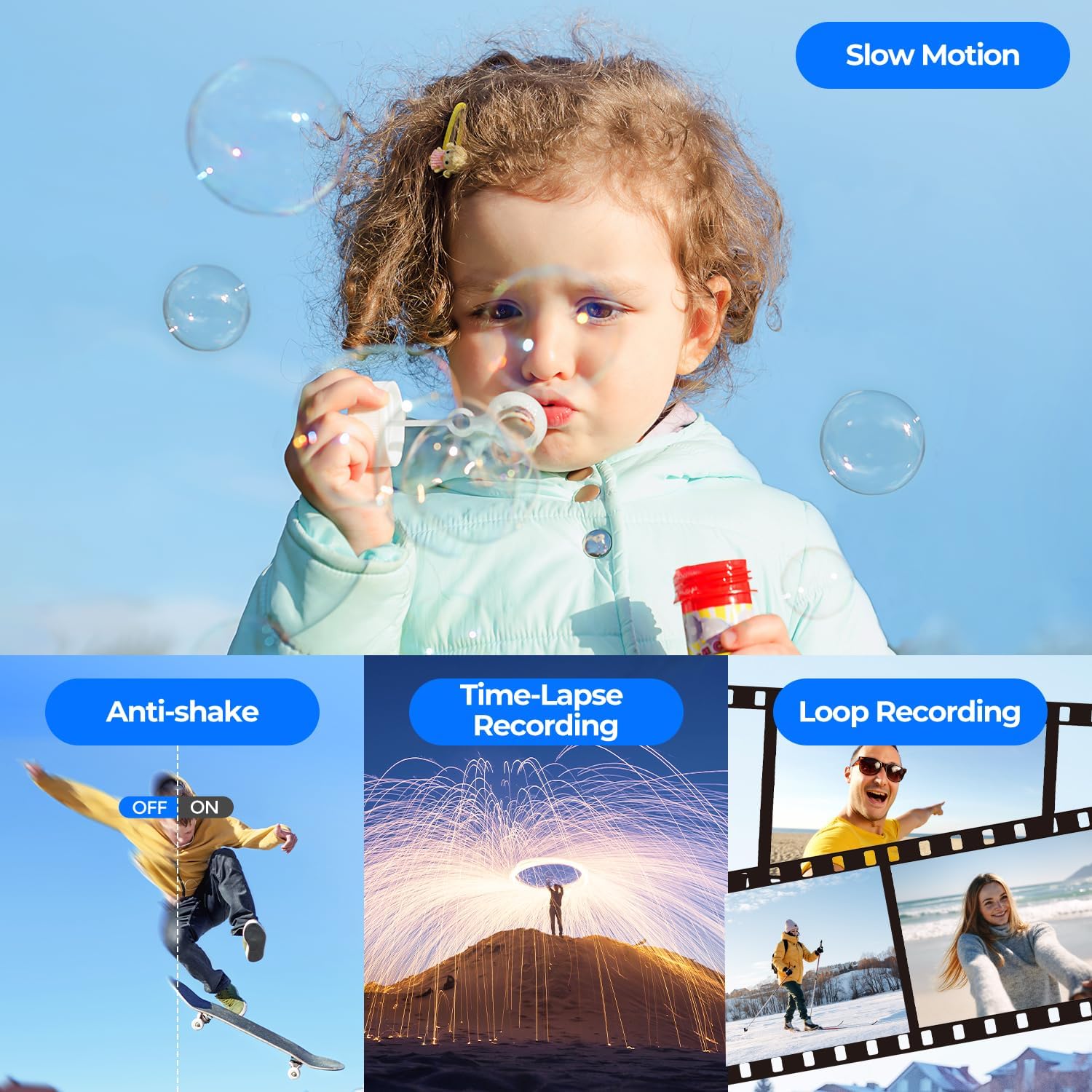 Videocamera 4K Vlog Camera con Zoom Digitale 16X - immagine 4