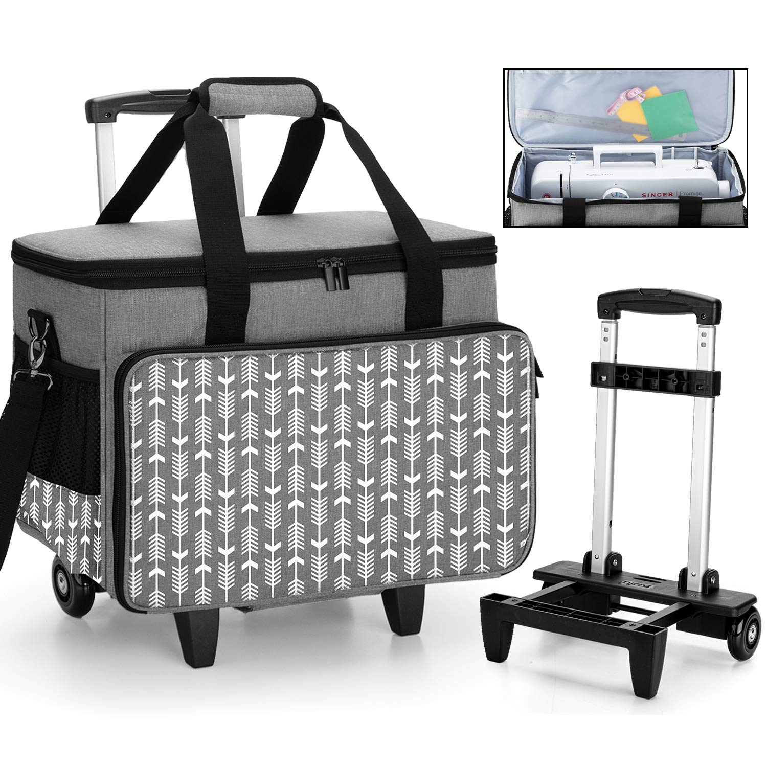 YARWO Borsa Trolley Staccabile per Macchina da Cucire