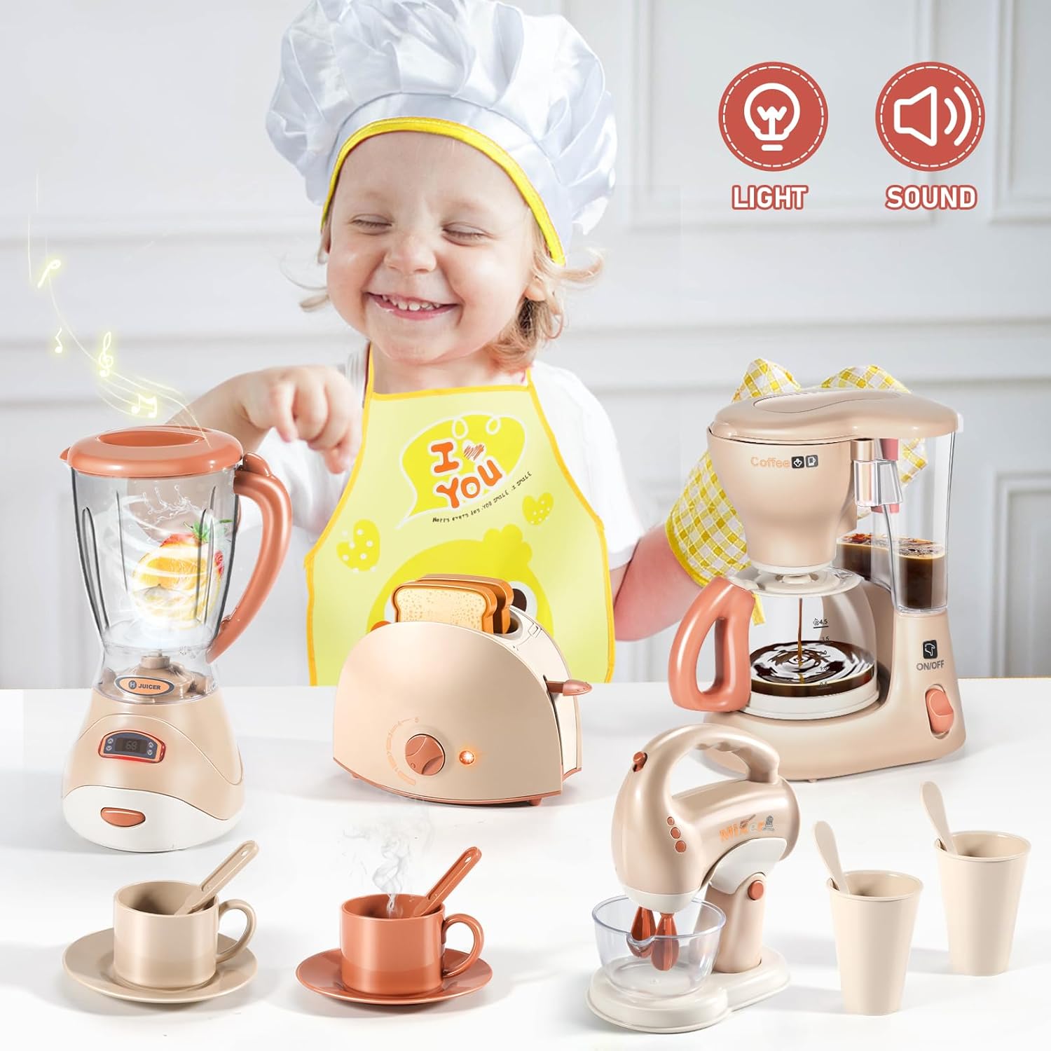 Set Elettrodomestico Cucina Giocattolo con Macchina Caffè - immagine 2