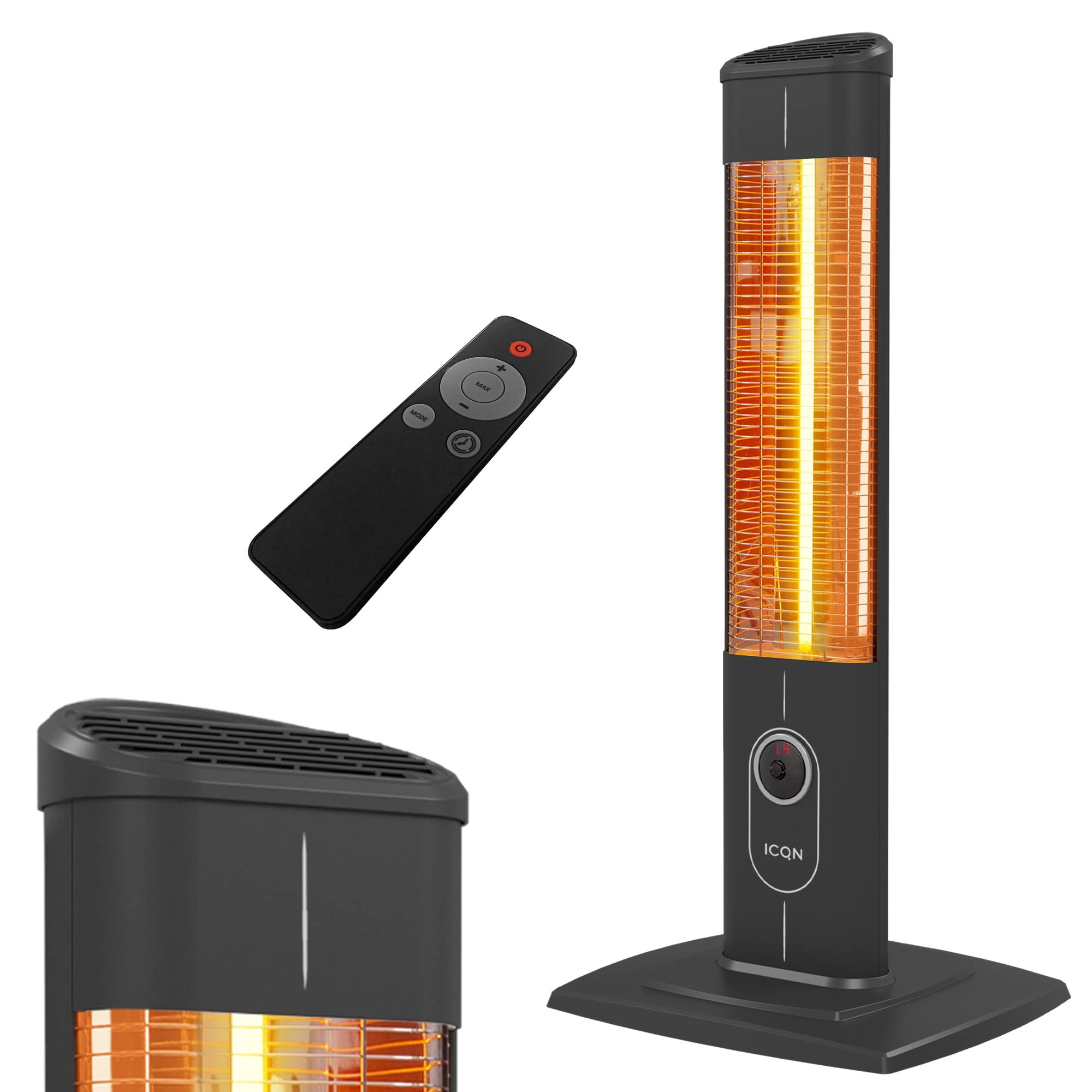 Icqn Stufa a Infrarossi 2300 Watt con Telecomando