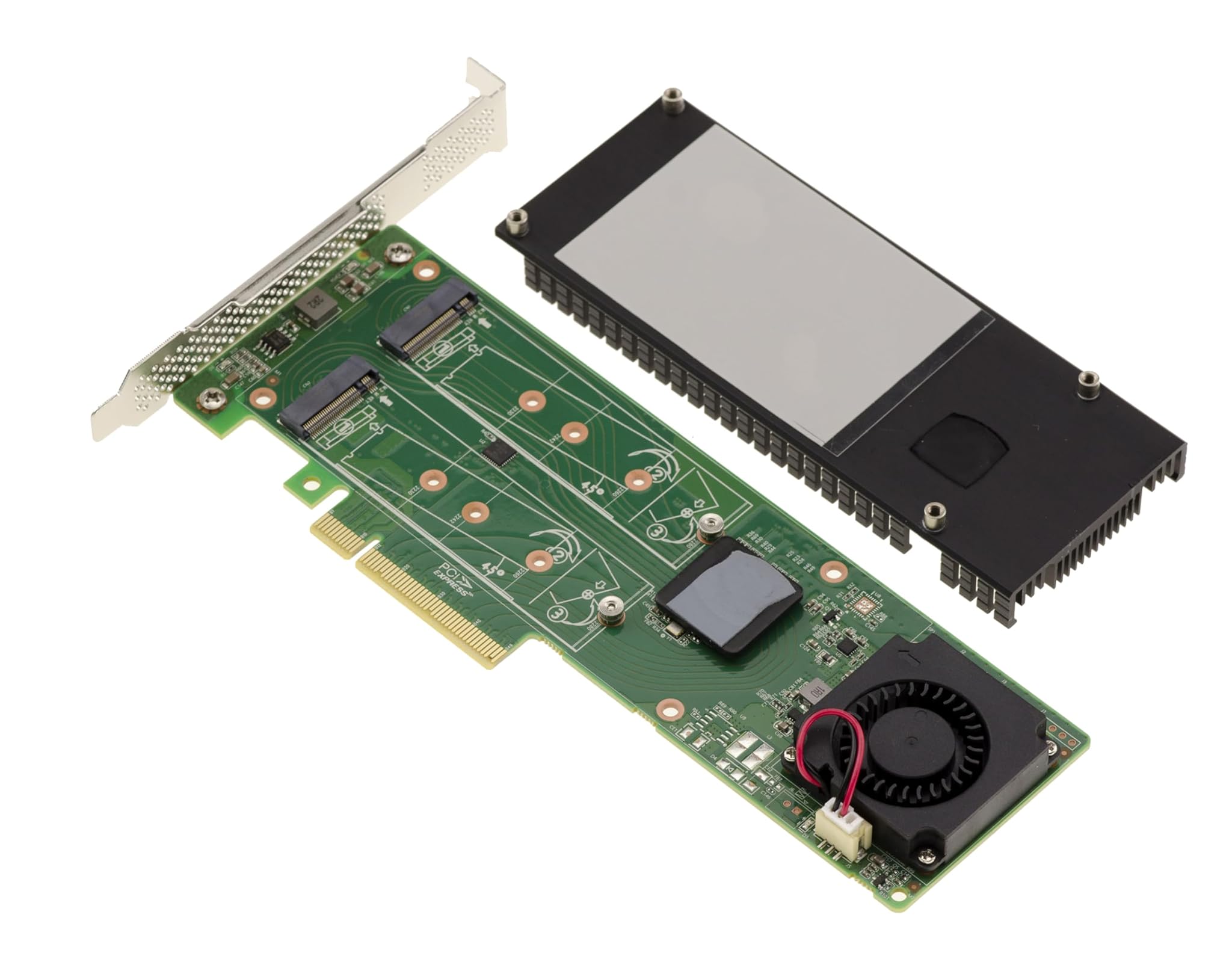 Kalea-informatique Scheda Controller PCIe 3.0 x8 per 2 SSD M.2 NVMe