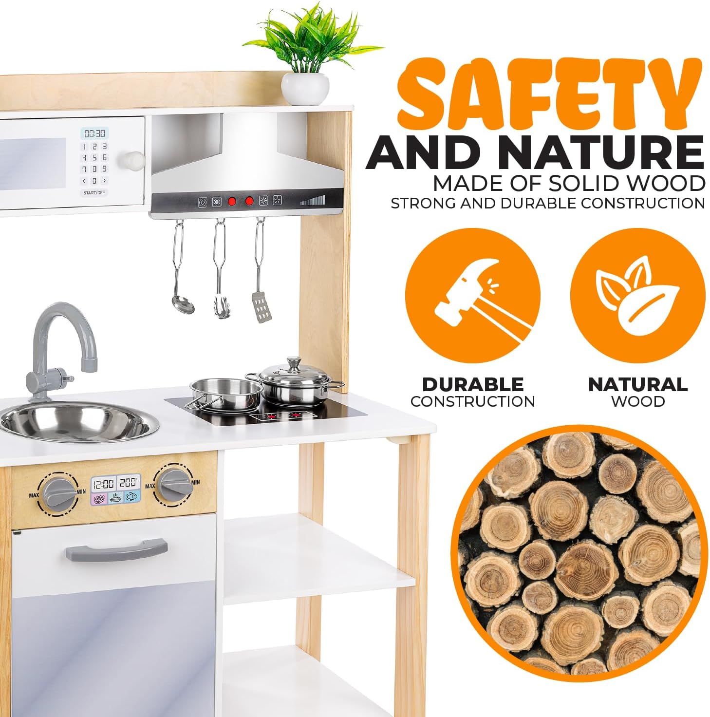 Cucina per Bambini in Legno Serie Green - immagine 3