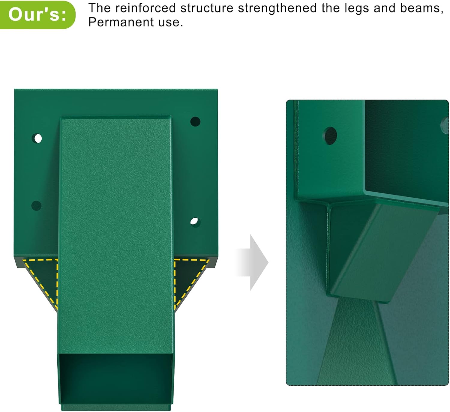 BeneLabel Set Staffe Altalena Centrali con Telaio a A, Verde - immagine 6