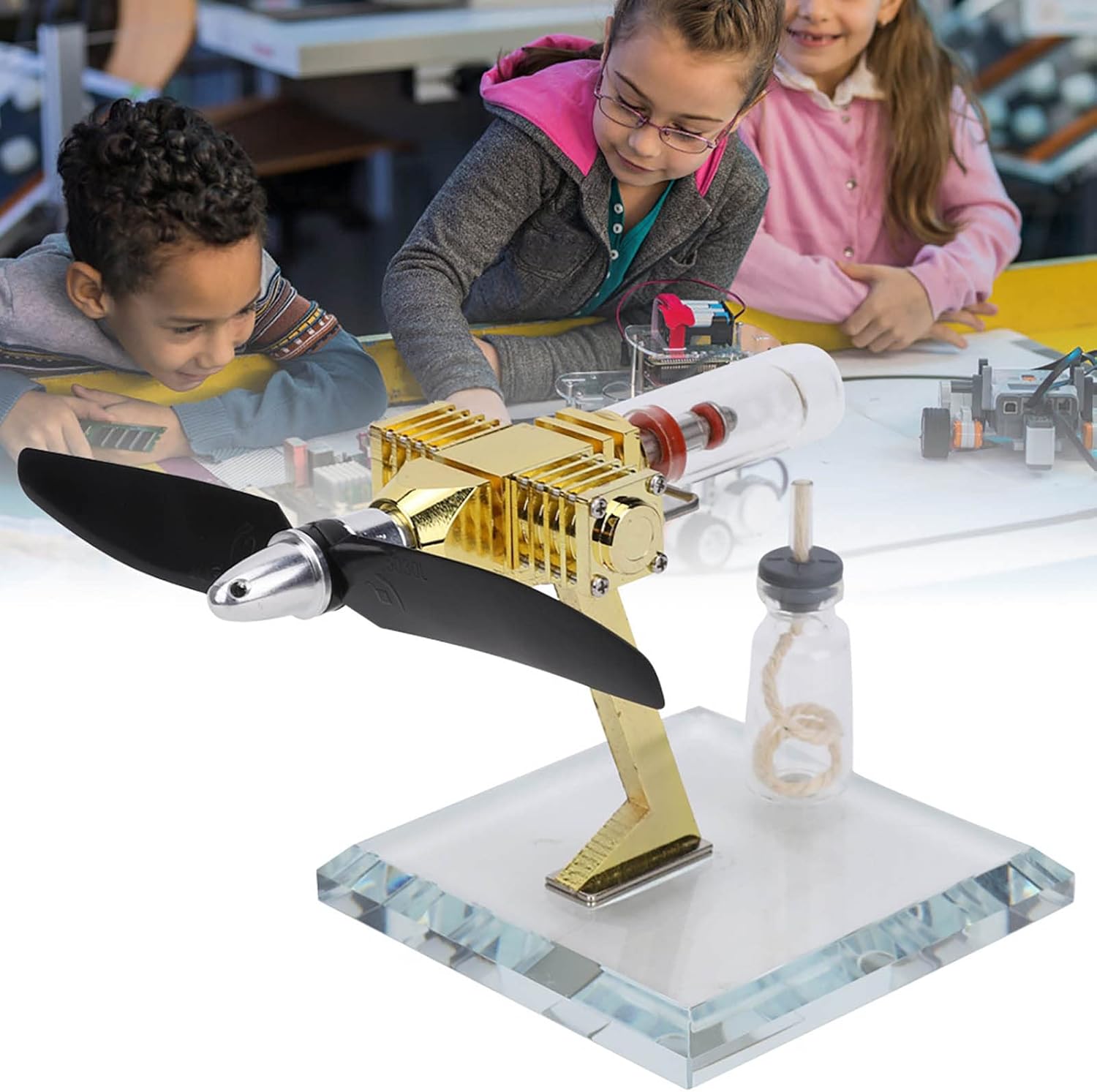 Hiraith Modello Motore Stirling Ad Aria Calda Aereo - immagine 4