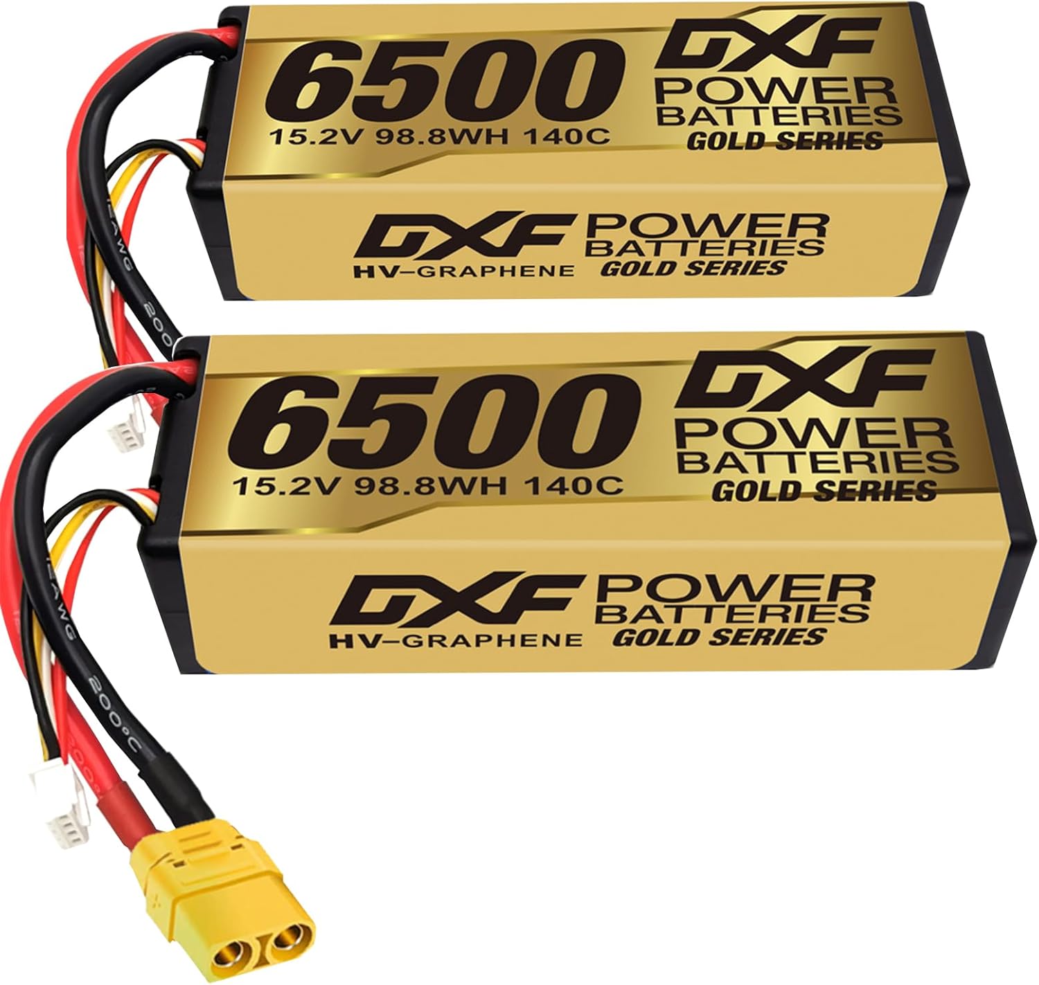 Dxf Batteria Lipo High Voltage 4S 6500mAh 140C (2PCS) - immagine 1