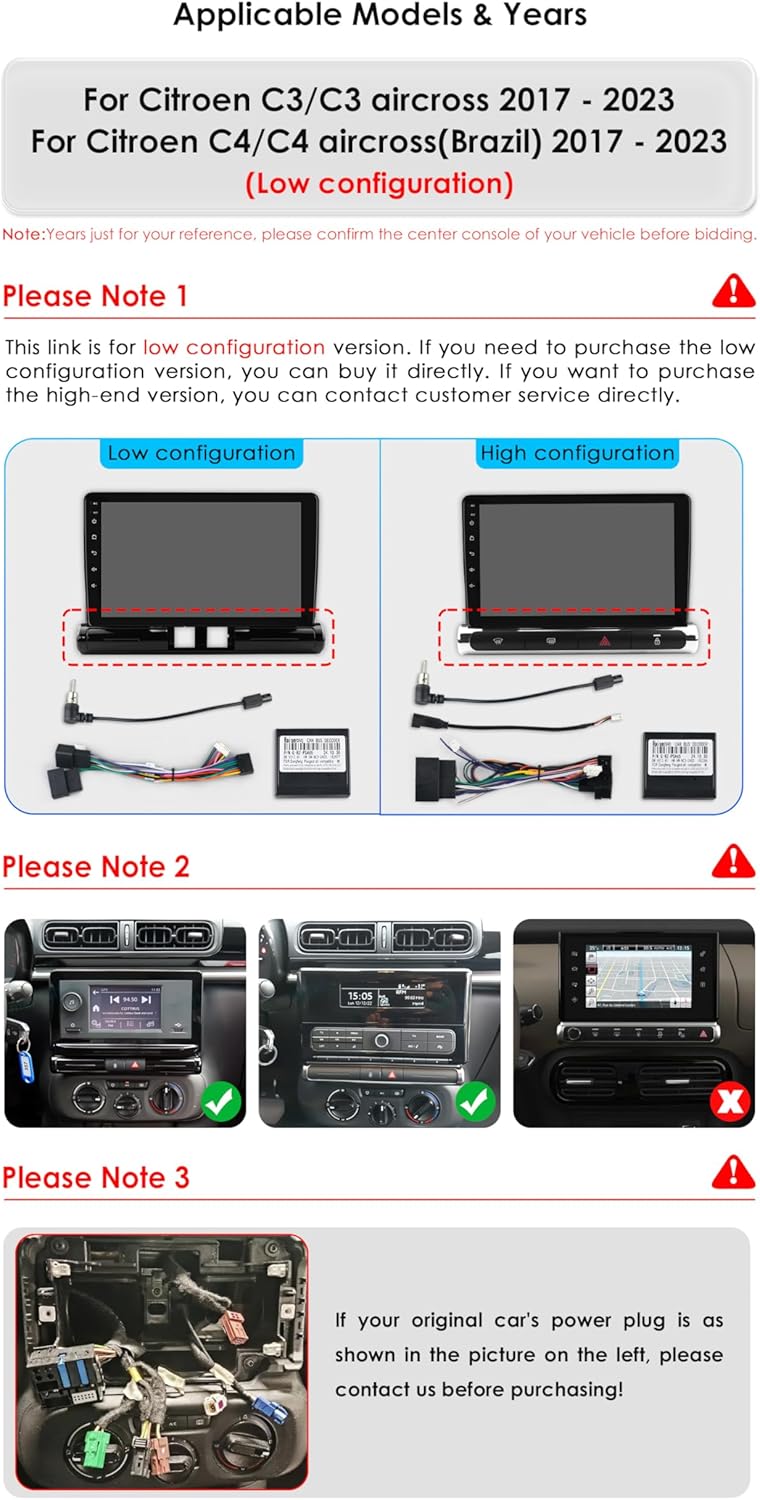 Android 13 Car Radio per Citroen C3/C4 Aircross (2017-2023) - immagine 2