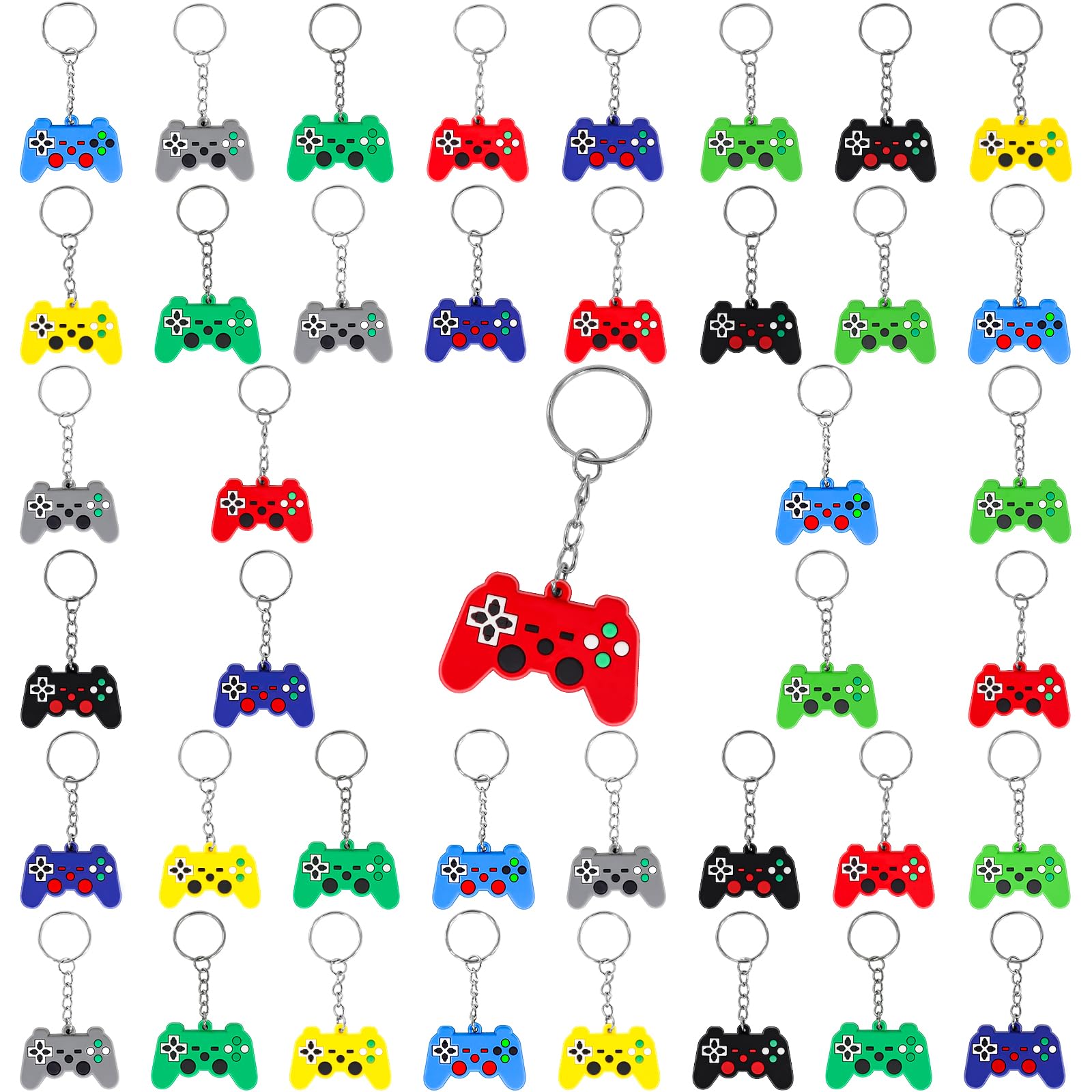 Coicok 40 Pezzi Portachiavi da Gioco Controller (8 Colori)
