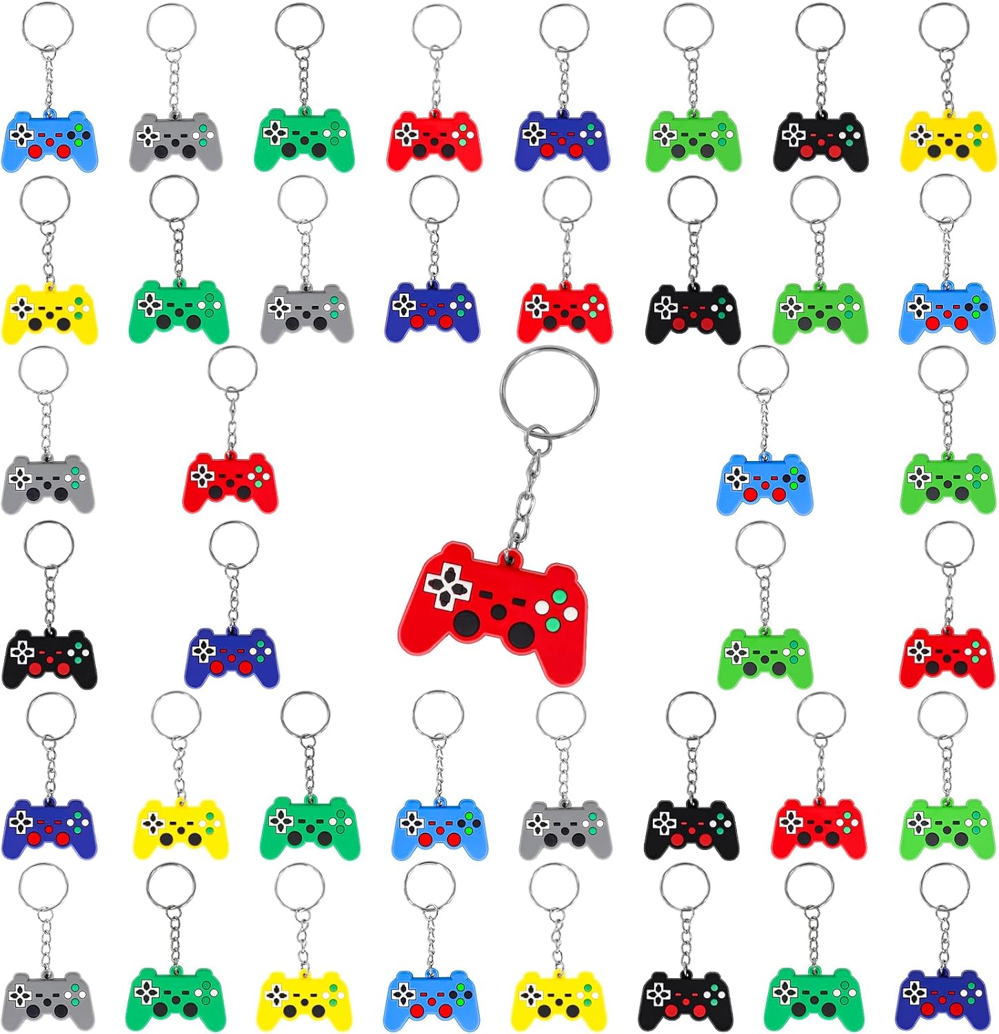 Coicok 40 Pezzi Portachiavi da Gioco Controller (8 Colori) - immagine 1