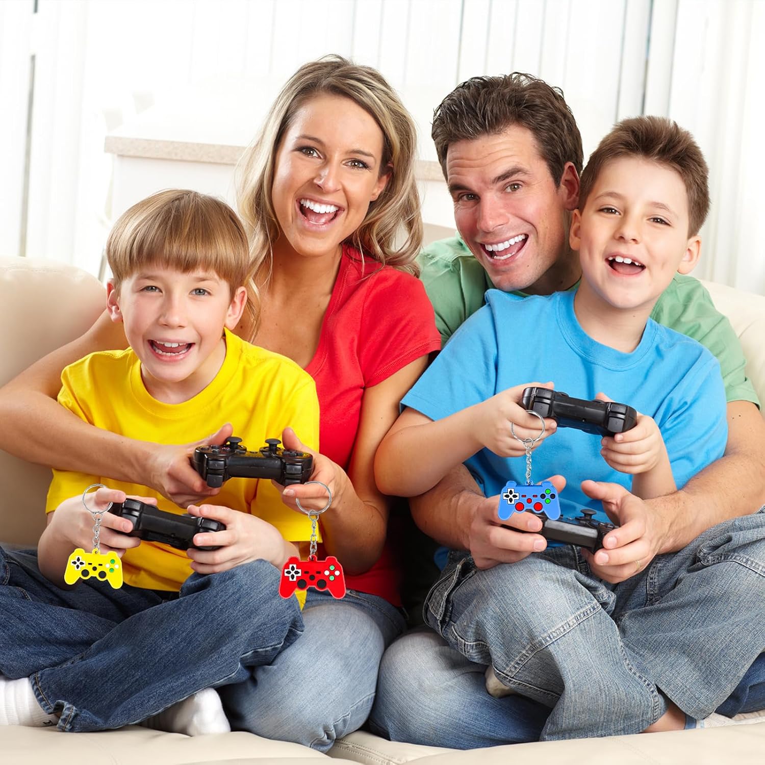 Coicok 40 Pezzi Portachiavi da Gioco Controller (8 Colori) - immagine 4